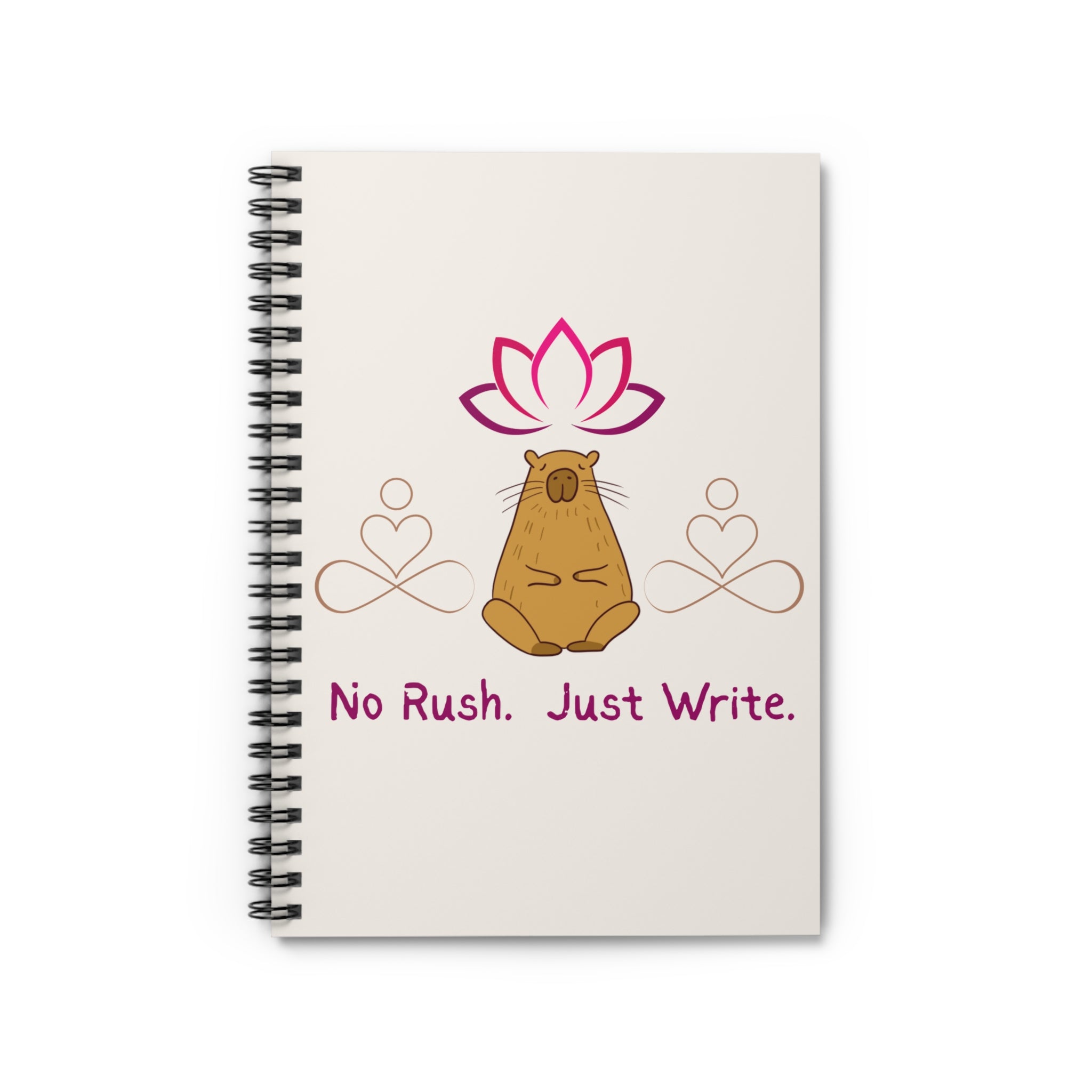 Capybara Aesthetic Notebook – No Rush Just Write Journal