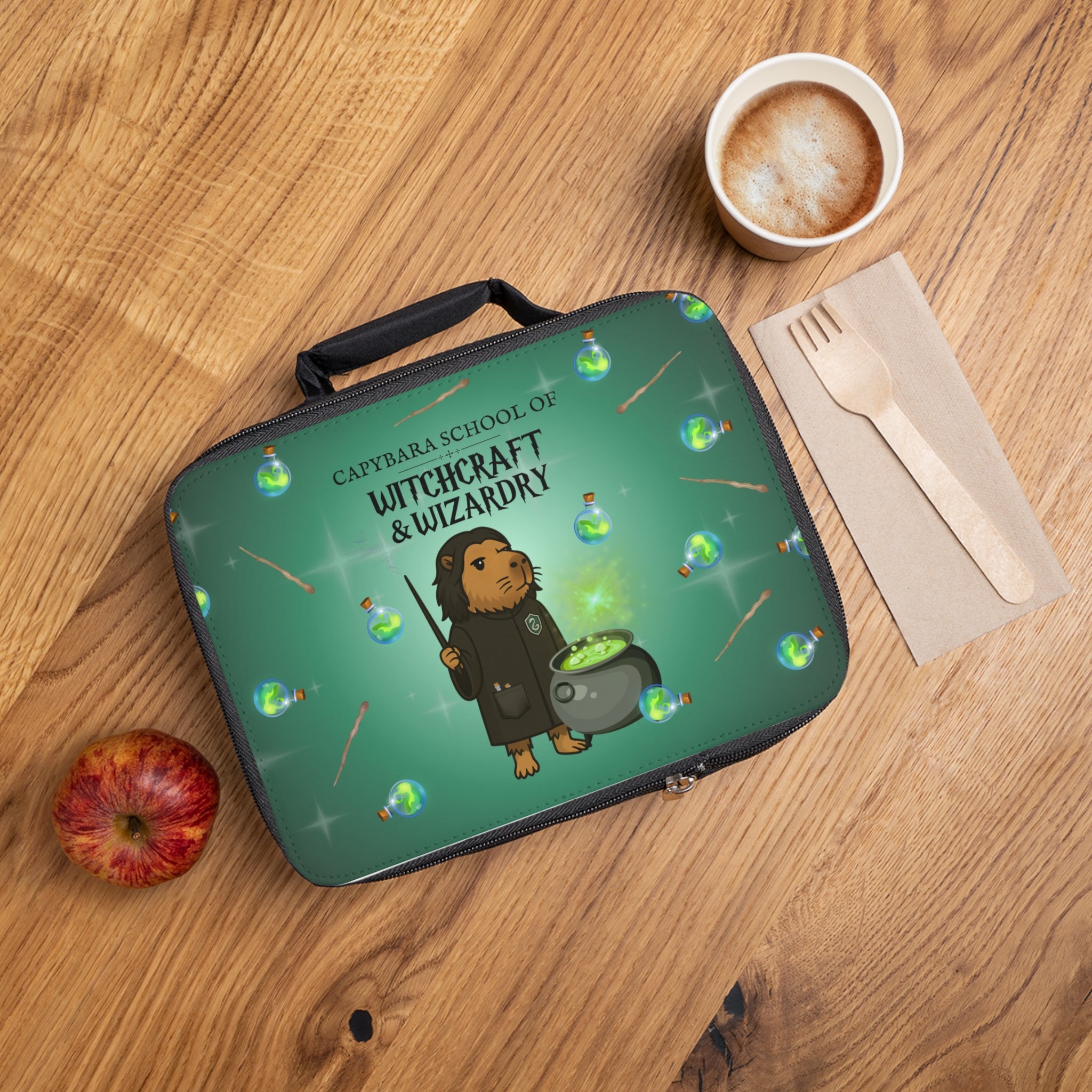 Severus Napebara Lunchbox – Funny Potions Master Capybara – Capybara School of Witchcraft and Wizardry - Wizard School Lunchbox for Kids – Harry Potter Parody Back to School Gift