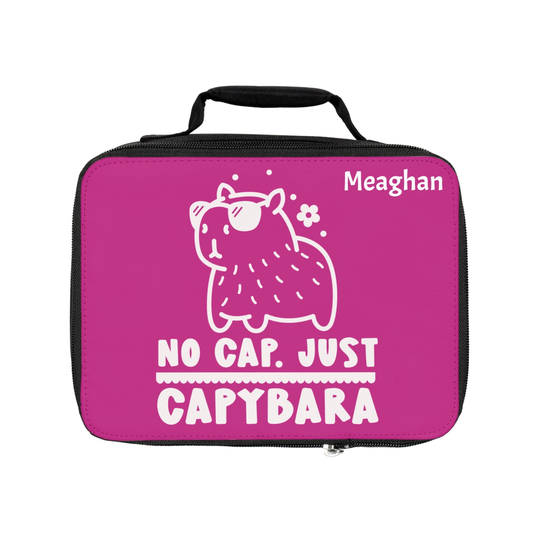 No Cap, Just Capybara Lunchbox – Personalized Kawaii Kids Lunchbox | Free Name Customization