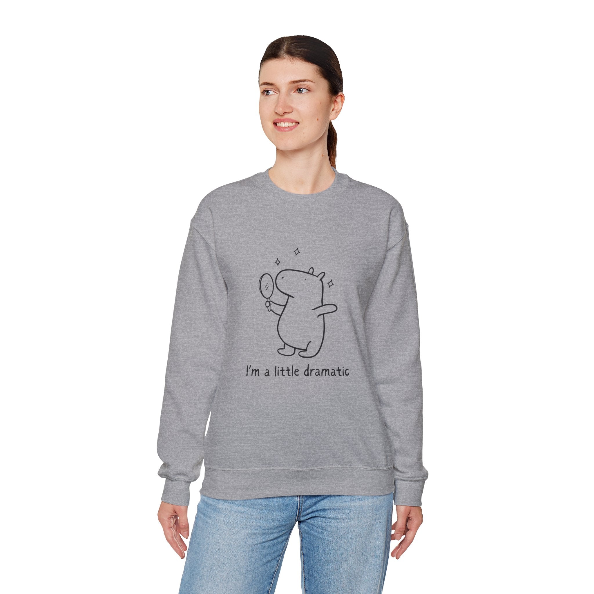 I'm a little dramatic – Funny Capybara Crewneck Sweatshirt