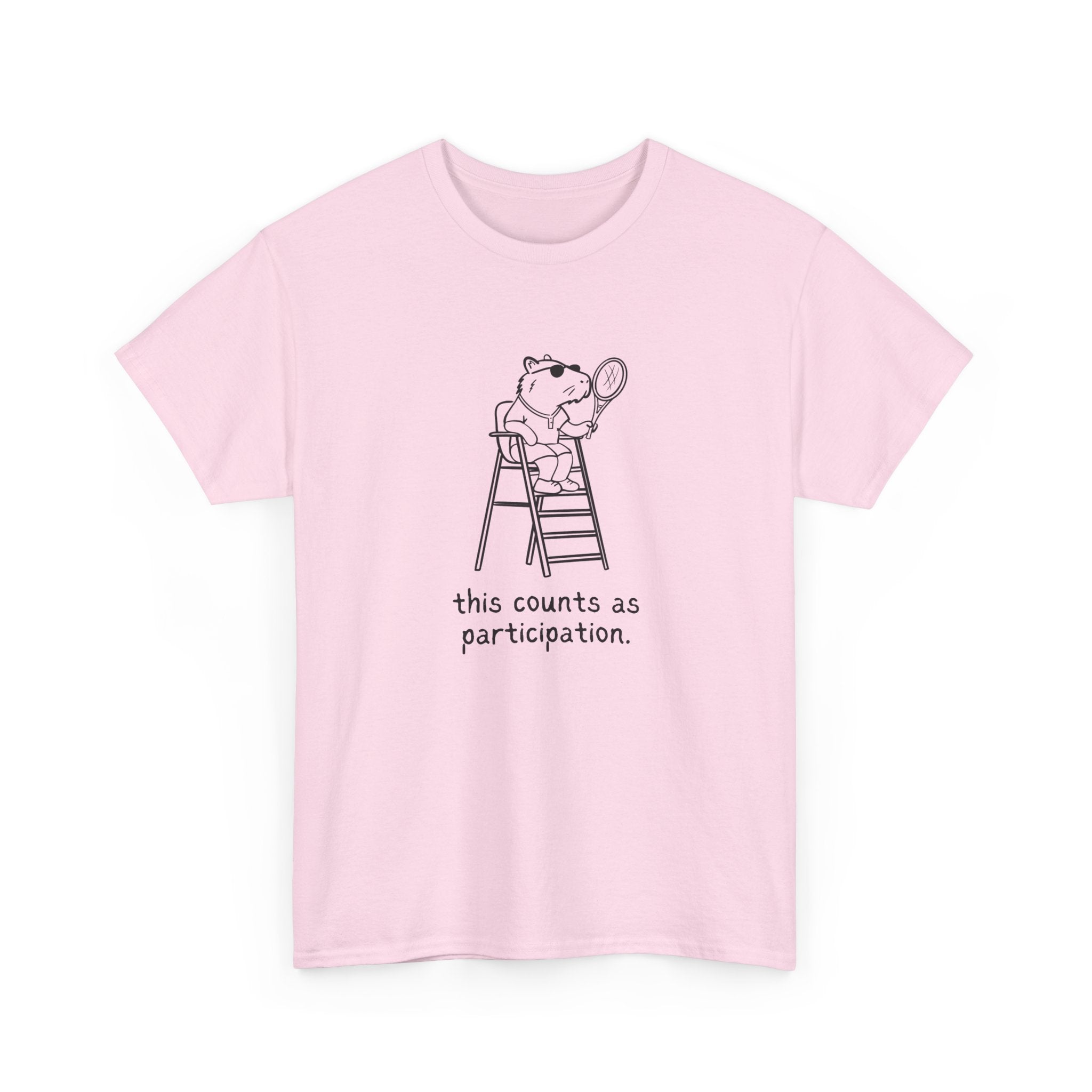 Country Club Parody – Capybara Tennis “This Counts as Participation” Heavy Tee