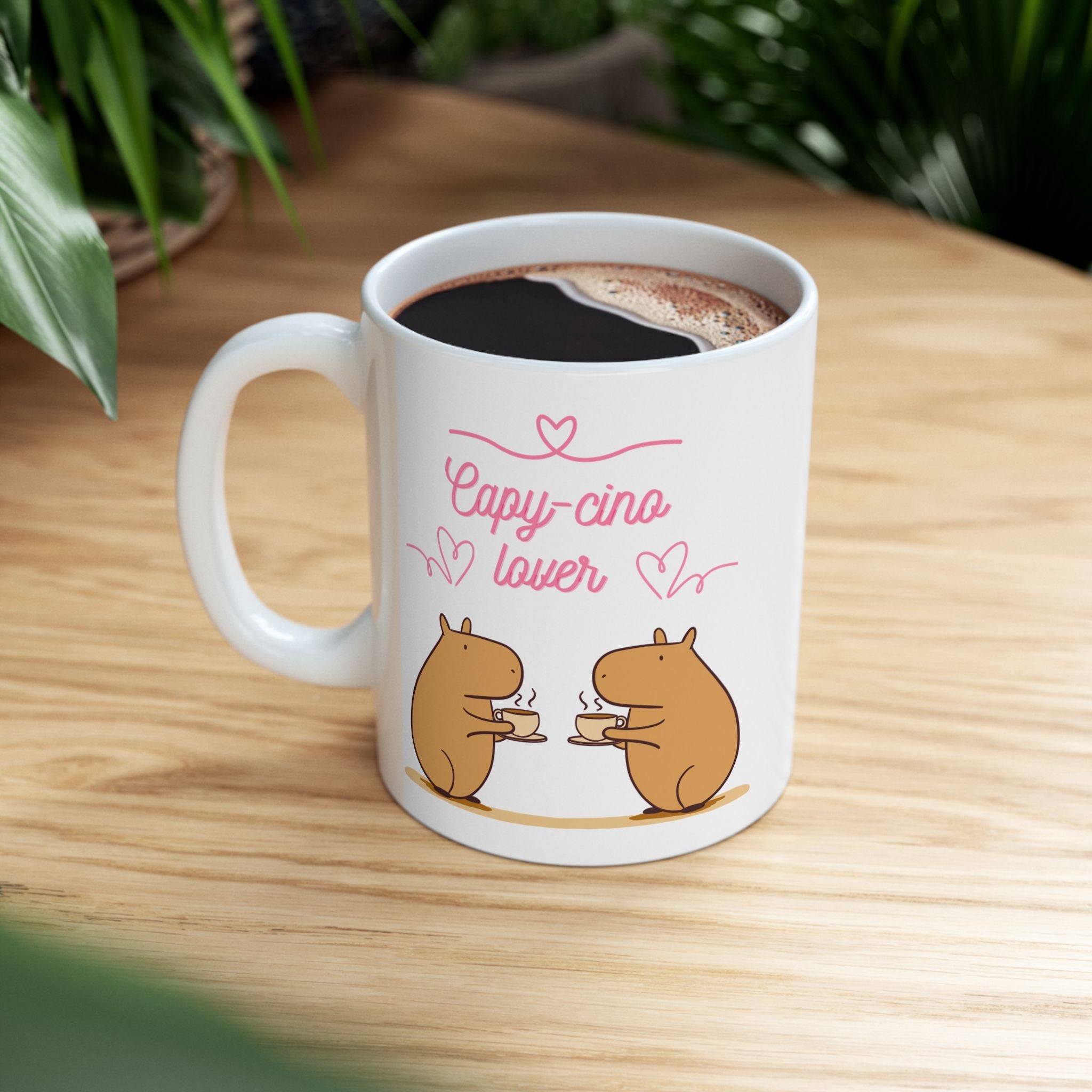Capybara Coffee Mug – “Capy-cino Lover” Cute Capybara Mug