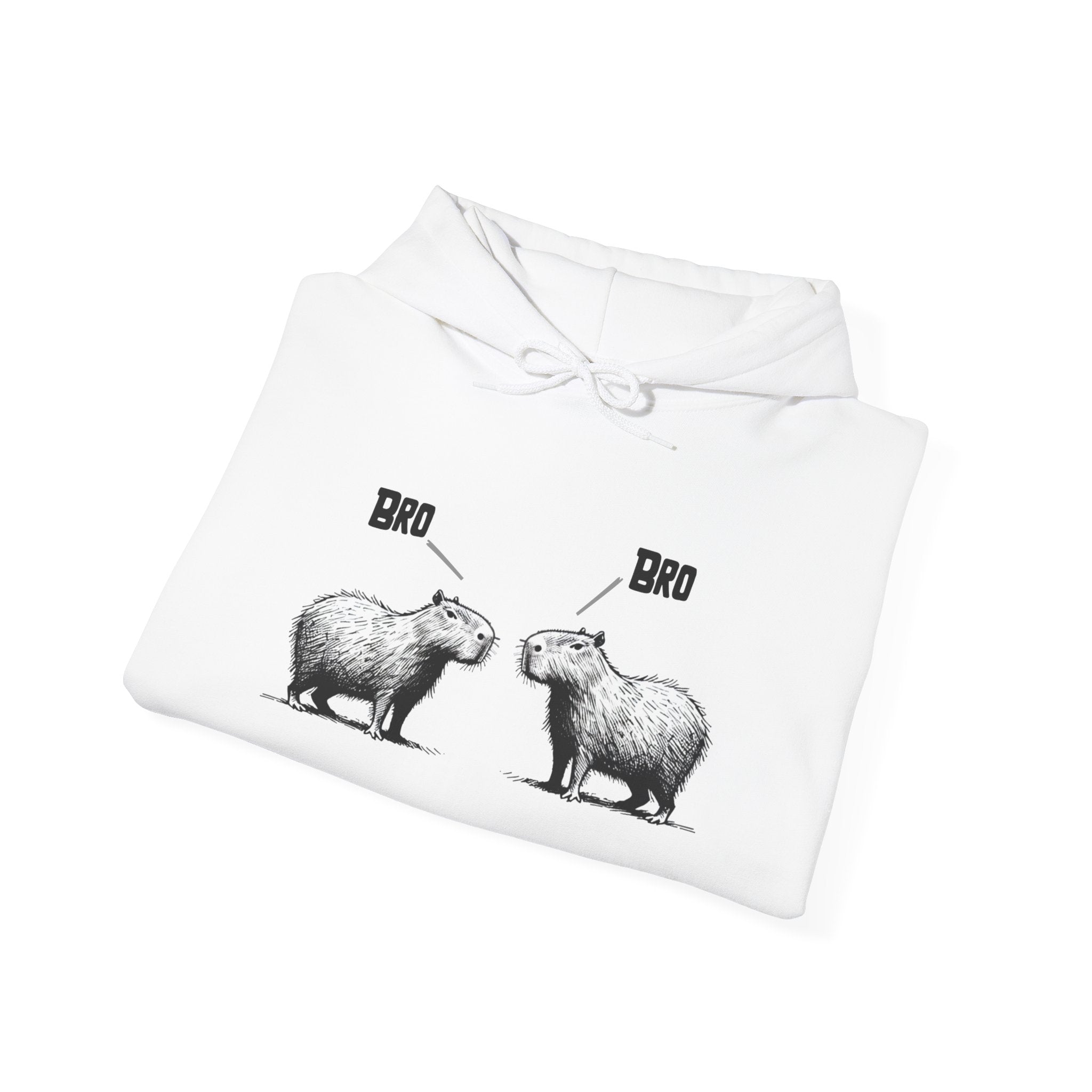 Bro Bro Sweatshirt – Classic Fit Gildan Crewneck – Funny Capybara Design for Kids & Adults