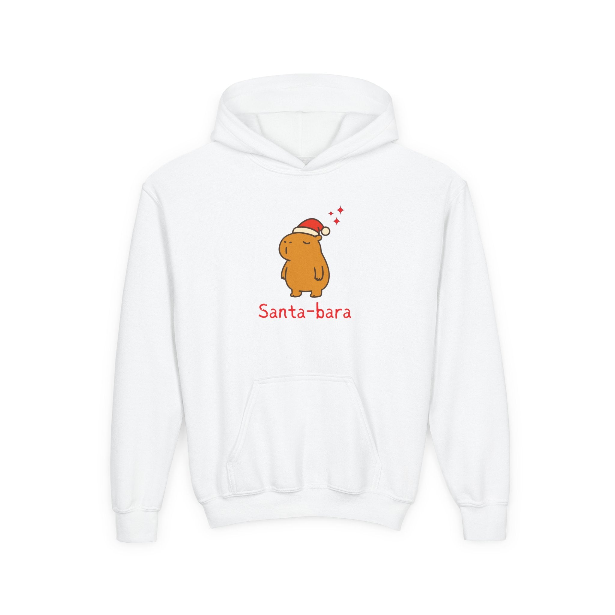 Santa-bara Kids Hoodie — Cute Christmas Capybara Hoodie for Children | Cozy Holiday Sweatshirt