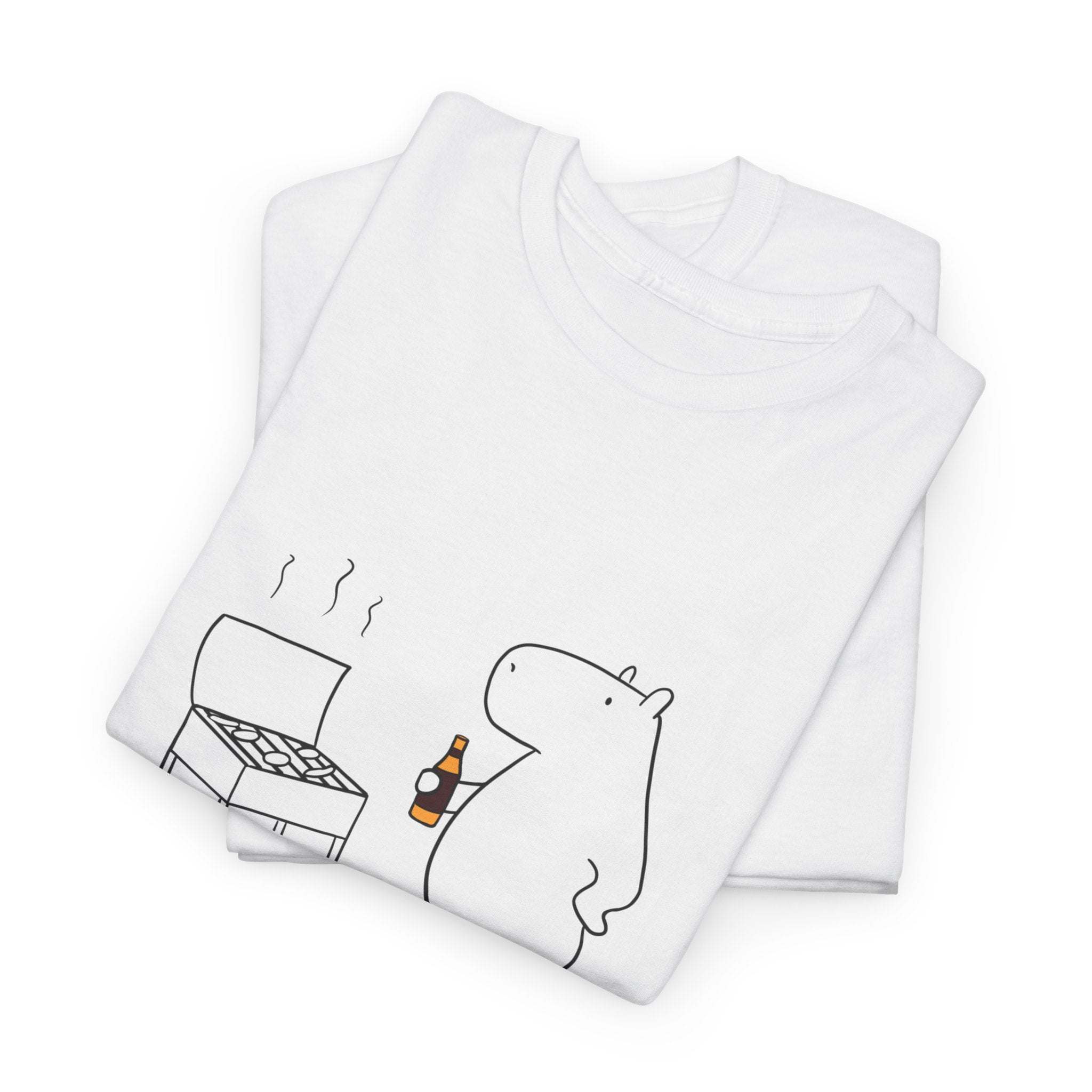 Multitasking BBQ – Funny Capybara Grilling Heavy Tee