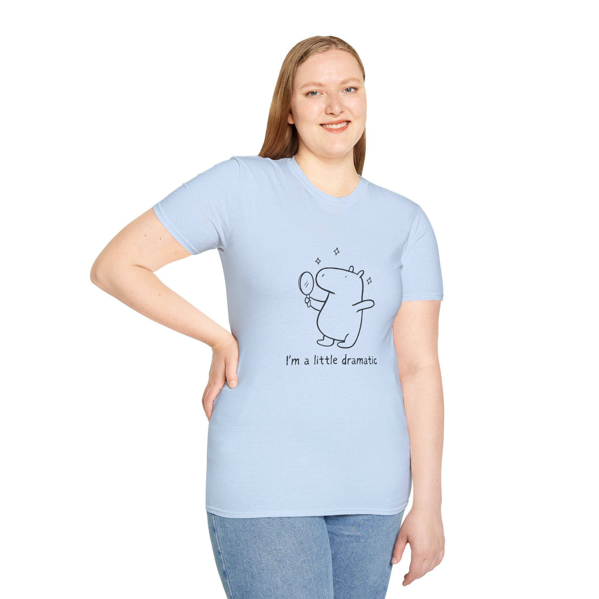 "I'm a Little Dramatic" Capybara Drama Lover Softstyle Tee