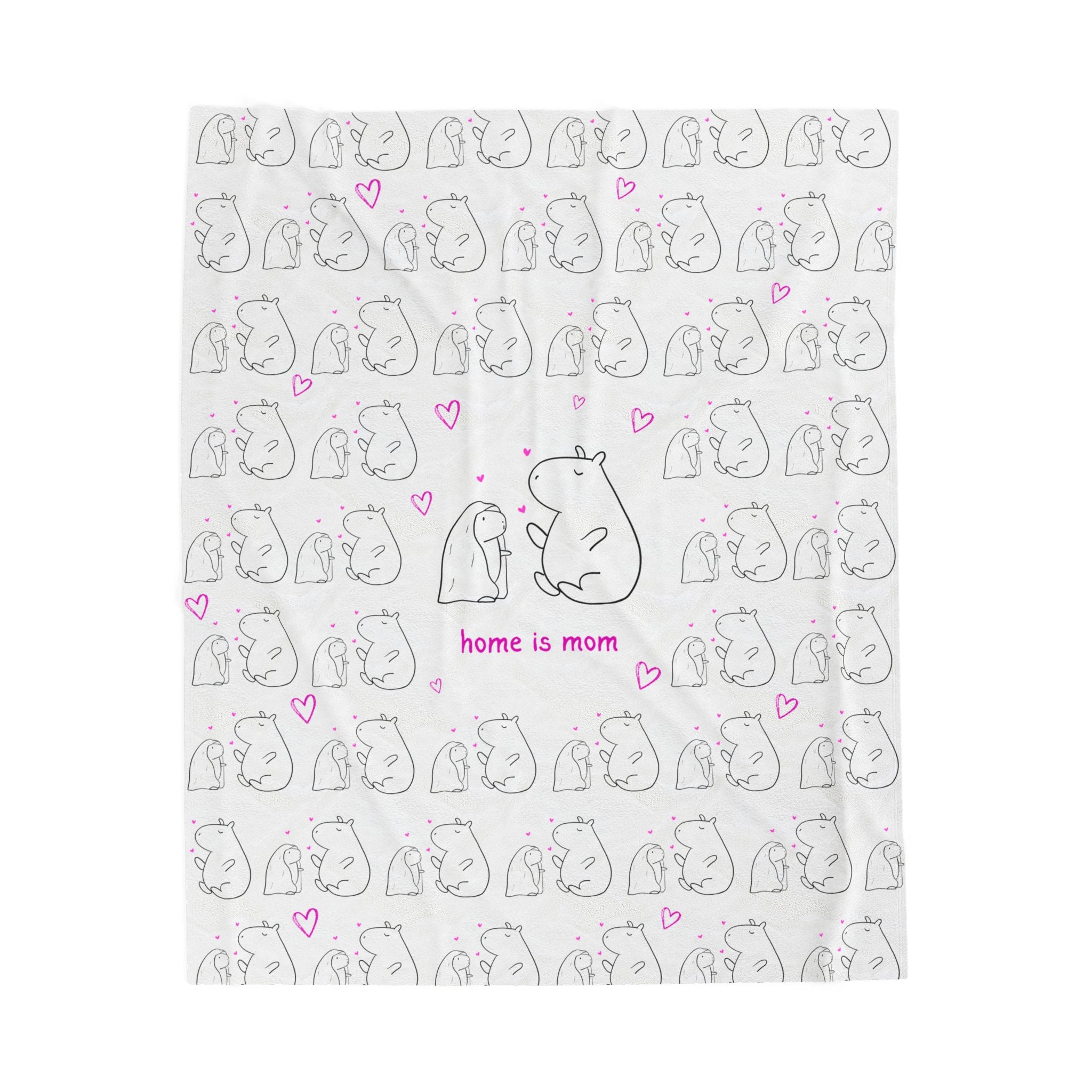 Home Is Mom Blanket – Sentimental Gift for Mom Cozy Throw