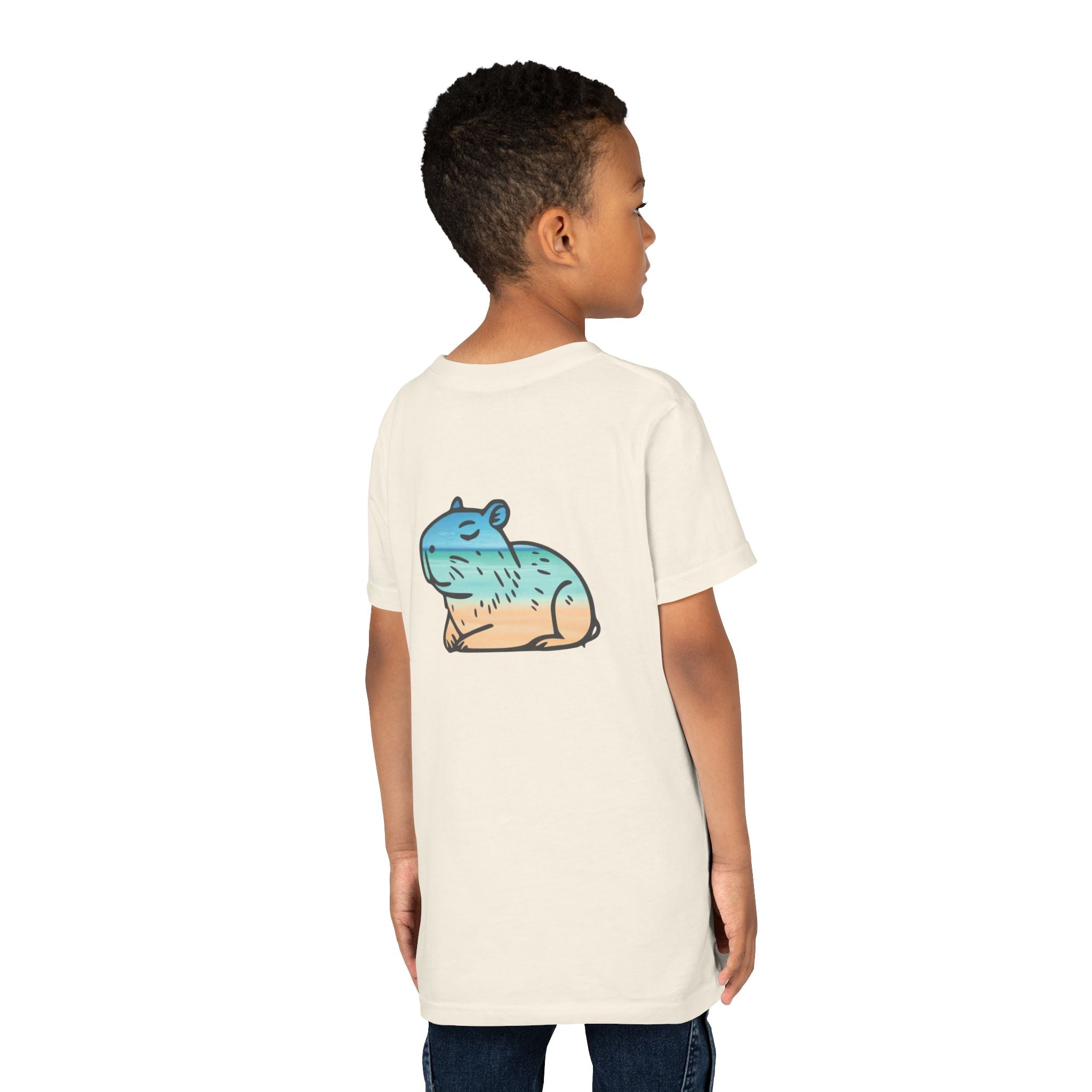 Capybara Beach Scene - Unisex Youth Tee