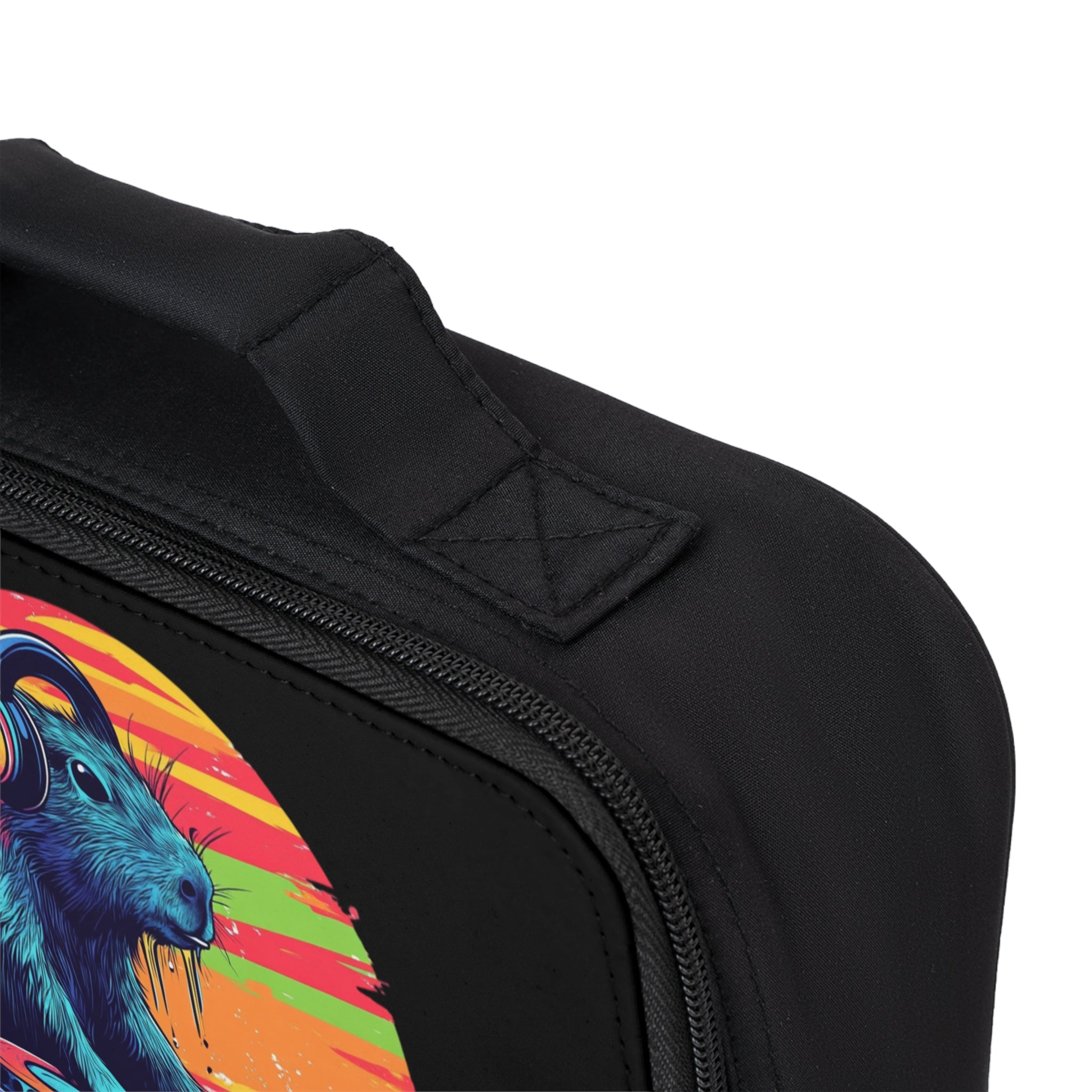 Personalized Kids Lunchbox – DJ Capybara Design – Custom Name Option – Vibrant Music-Themed Lunch Bag for Boys and Girls