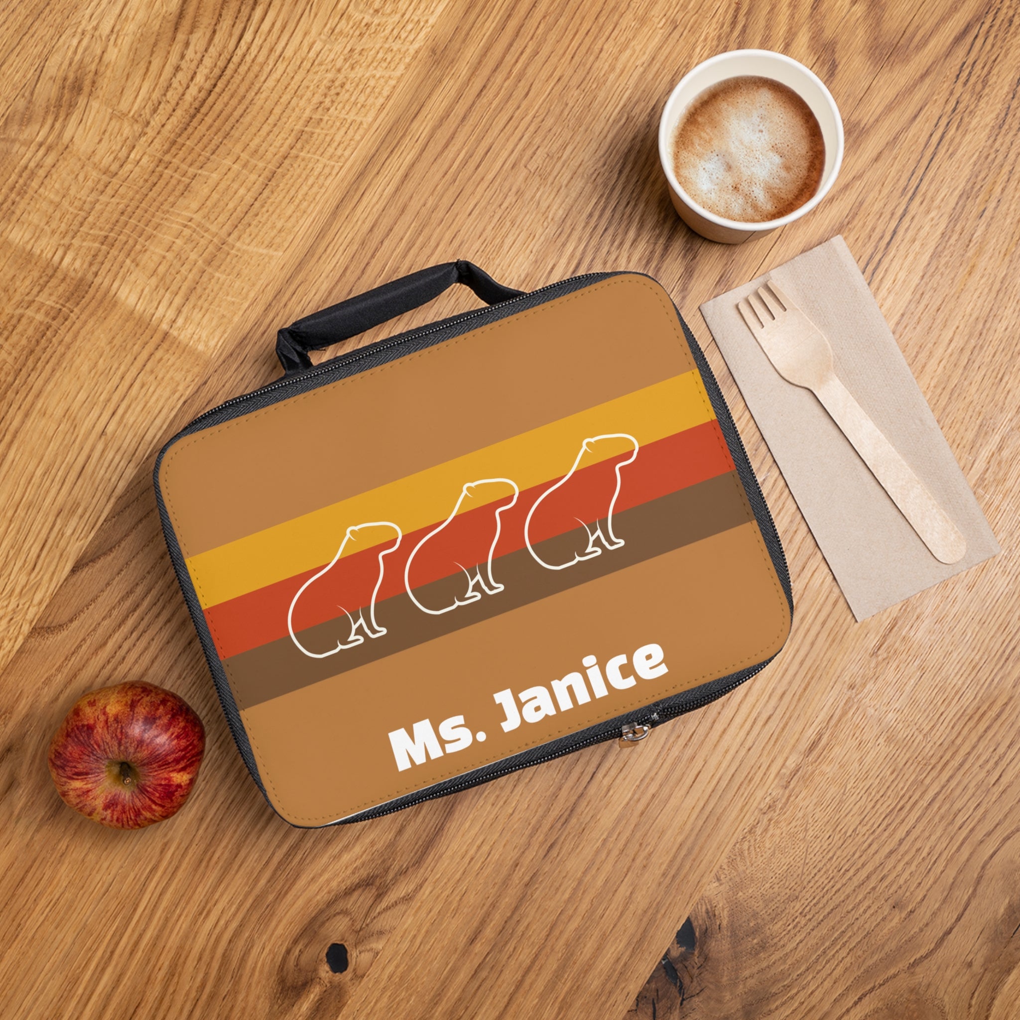 Personalized Retro Capybara Lunchbox – The Perfect Teacher Gift