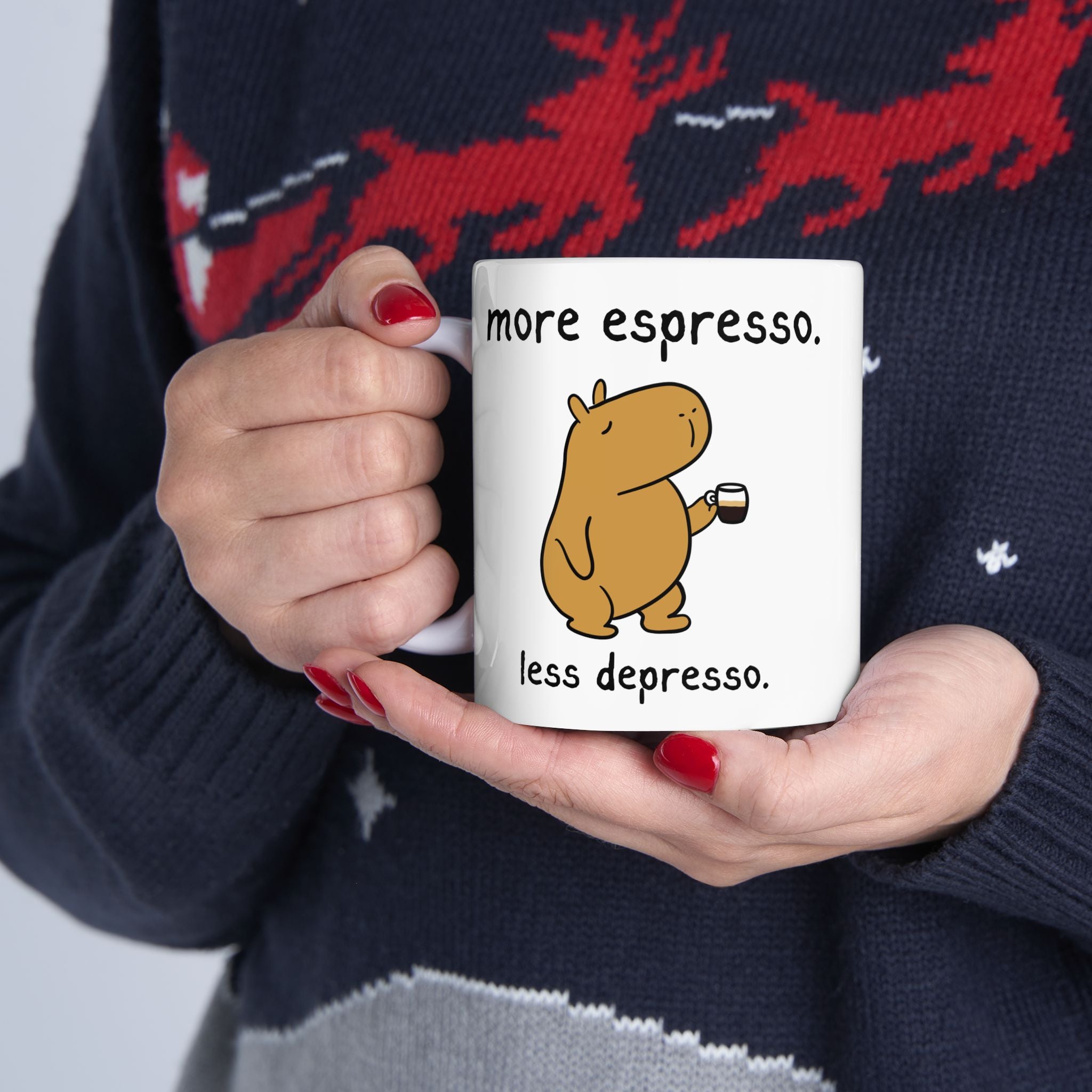 "More Espresso" Capybara Coffee Lover Coffee Mug