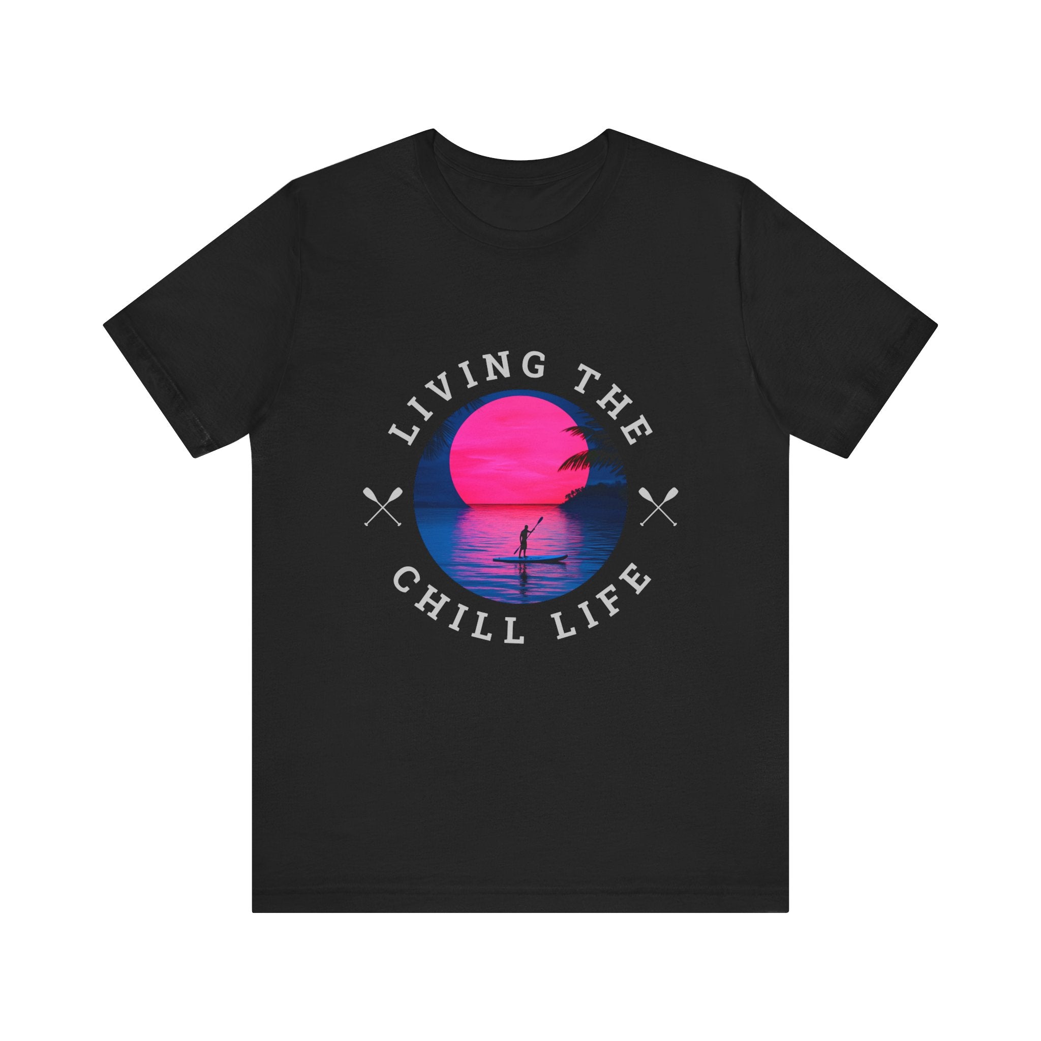 Living the Chill Life Paddleboard - Unisex Jersey Tee