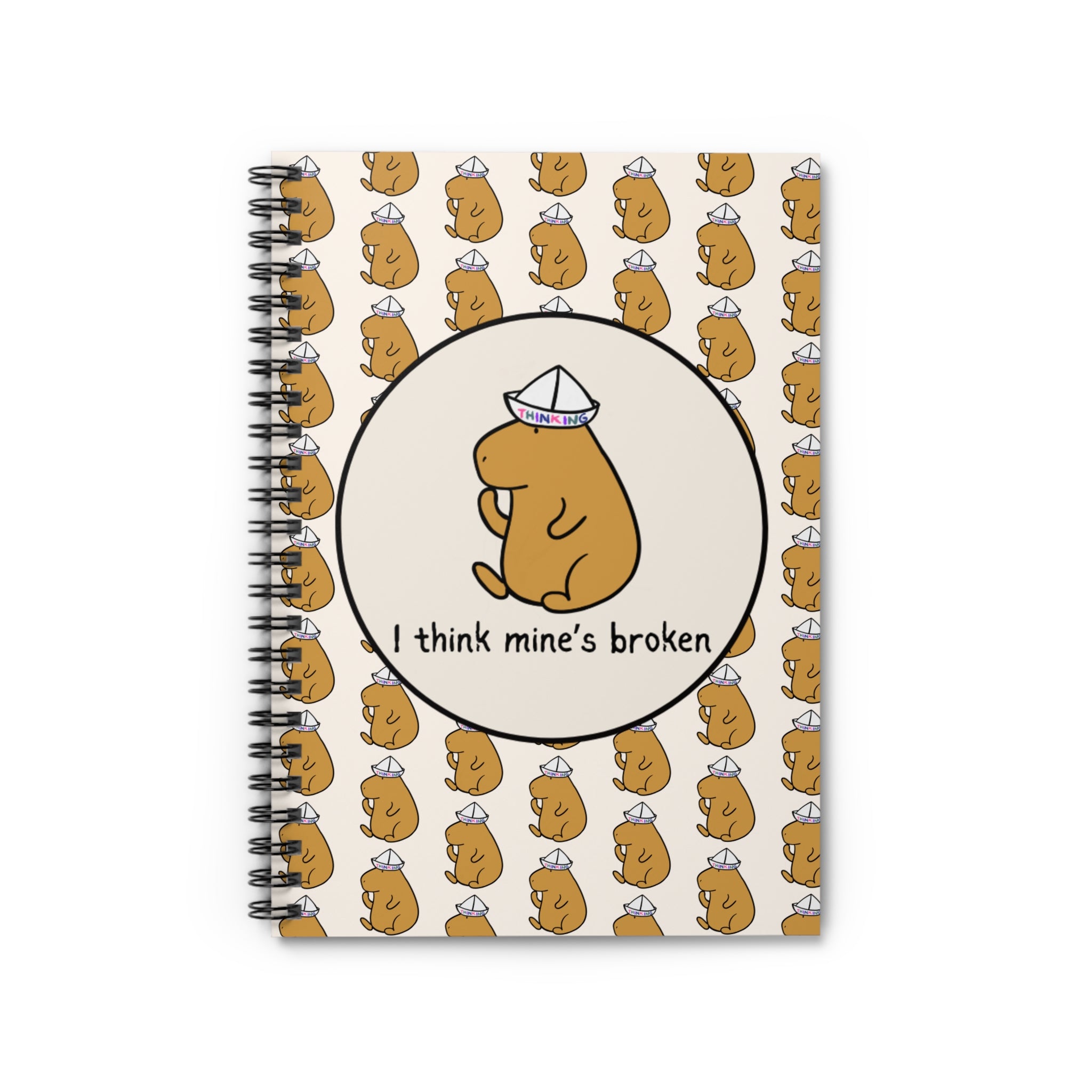 Funny Capybara Notebook – “I Think Mine’s Broken” Journal