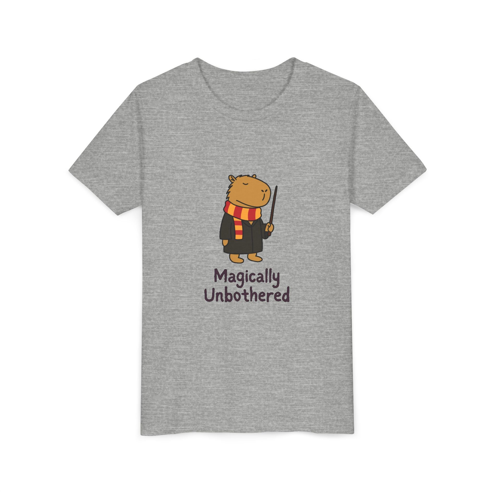 "Magically Unbothered" Chill Wizard Capybara Graphic Youth Tee