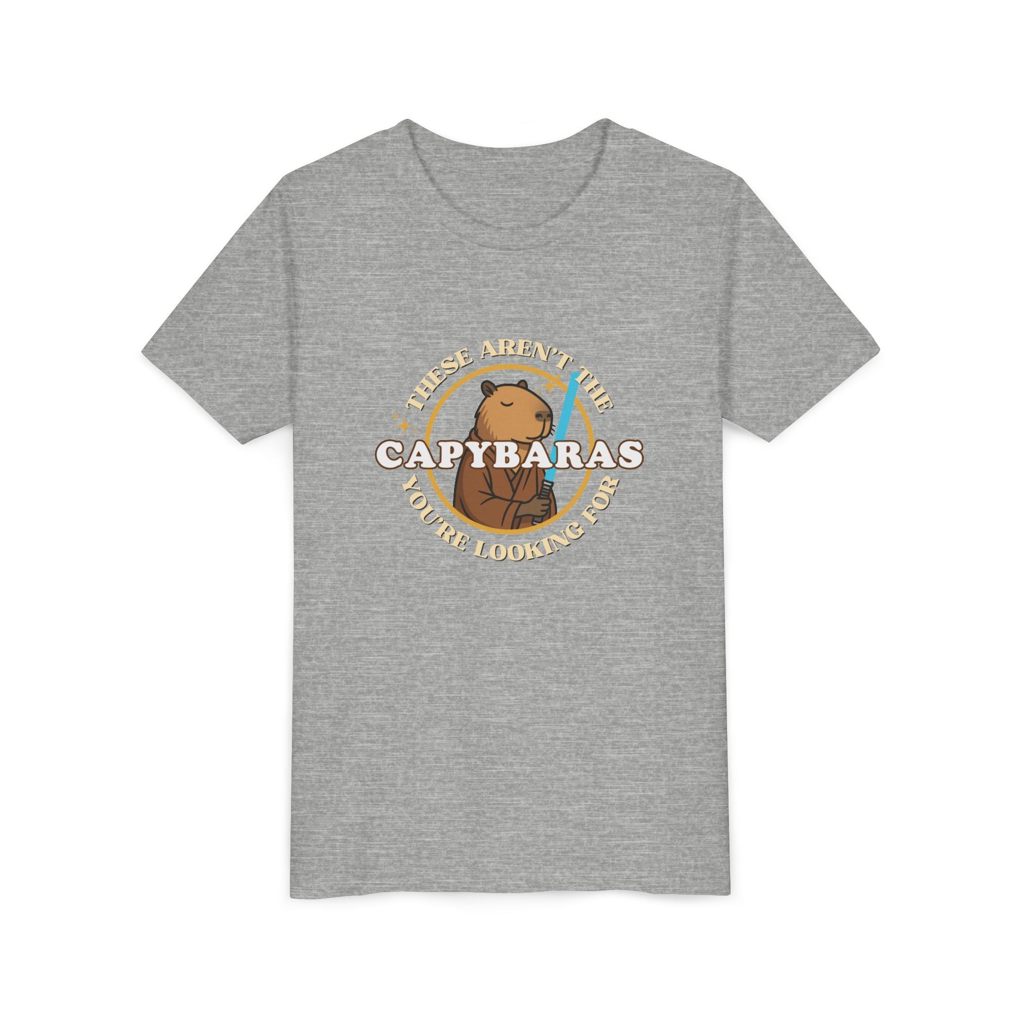 Comic Star Paws Shirt – These Aren’t the Capybaras You’re Looking For – Minimalist Capybara Tee – Geeky Gift for Kids – Chill Sci-Fi Unisex Youth Tee