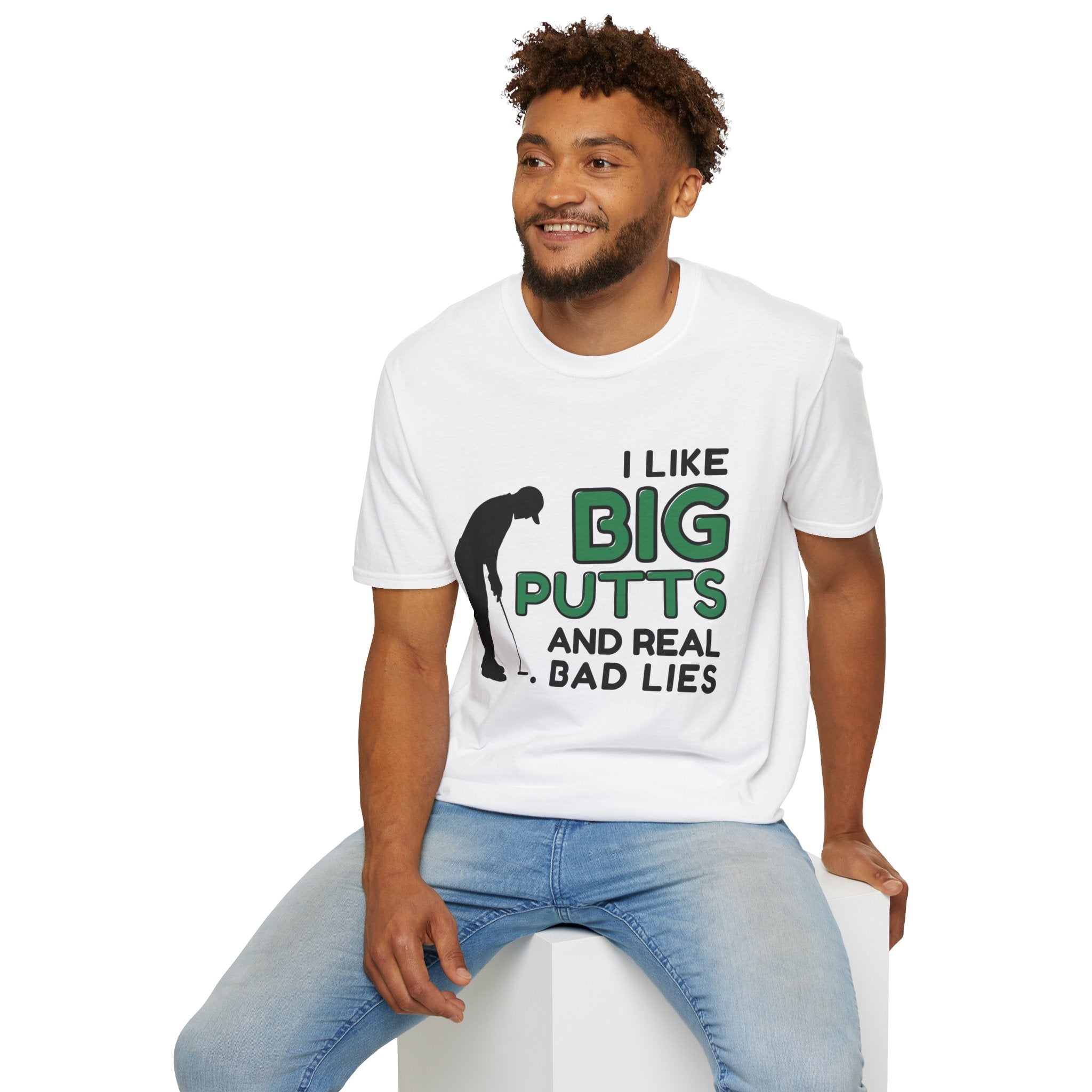 "I Like Big Putts and Real Bad Lies" Funny Golf - Unisex Softstyle Tee