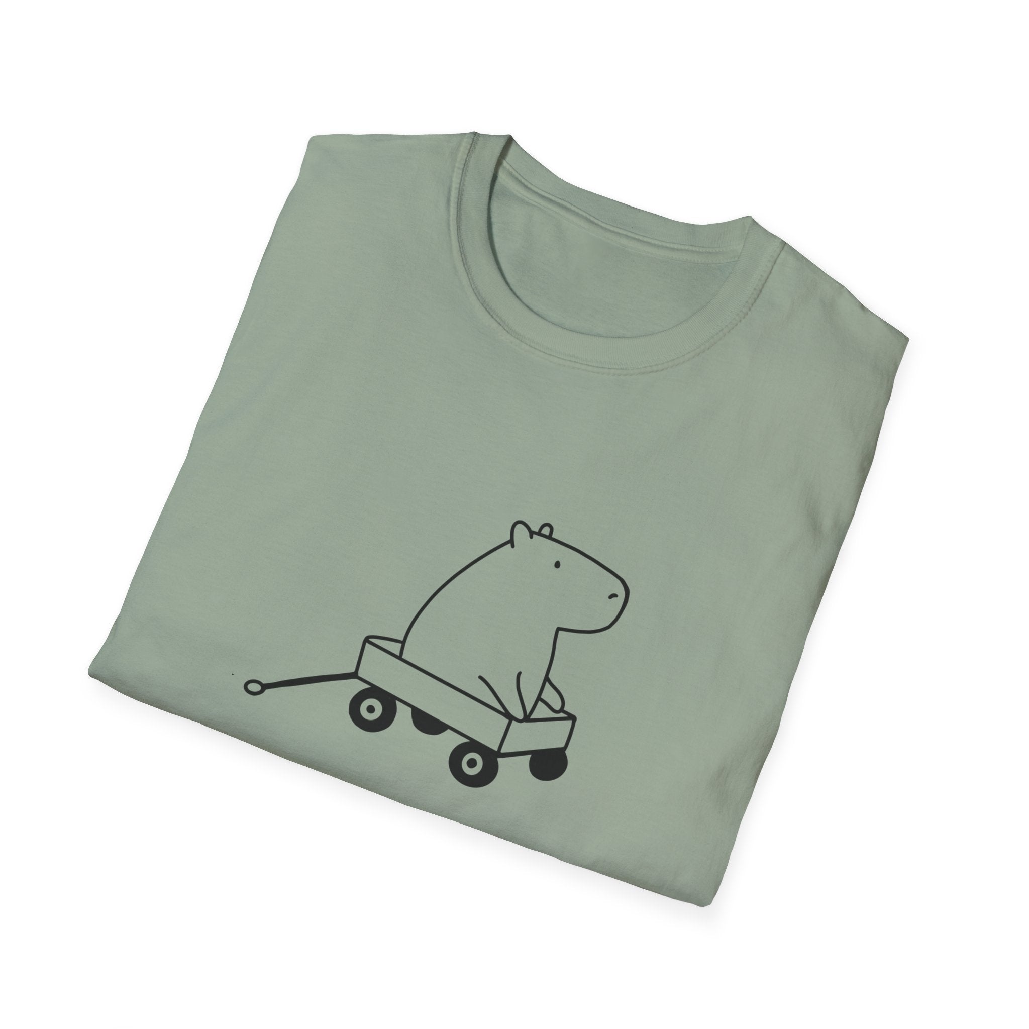 Funny Minimalist Tee - Here Against My Will Capybara Shirt