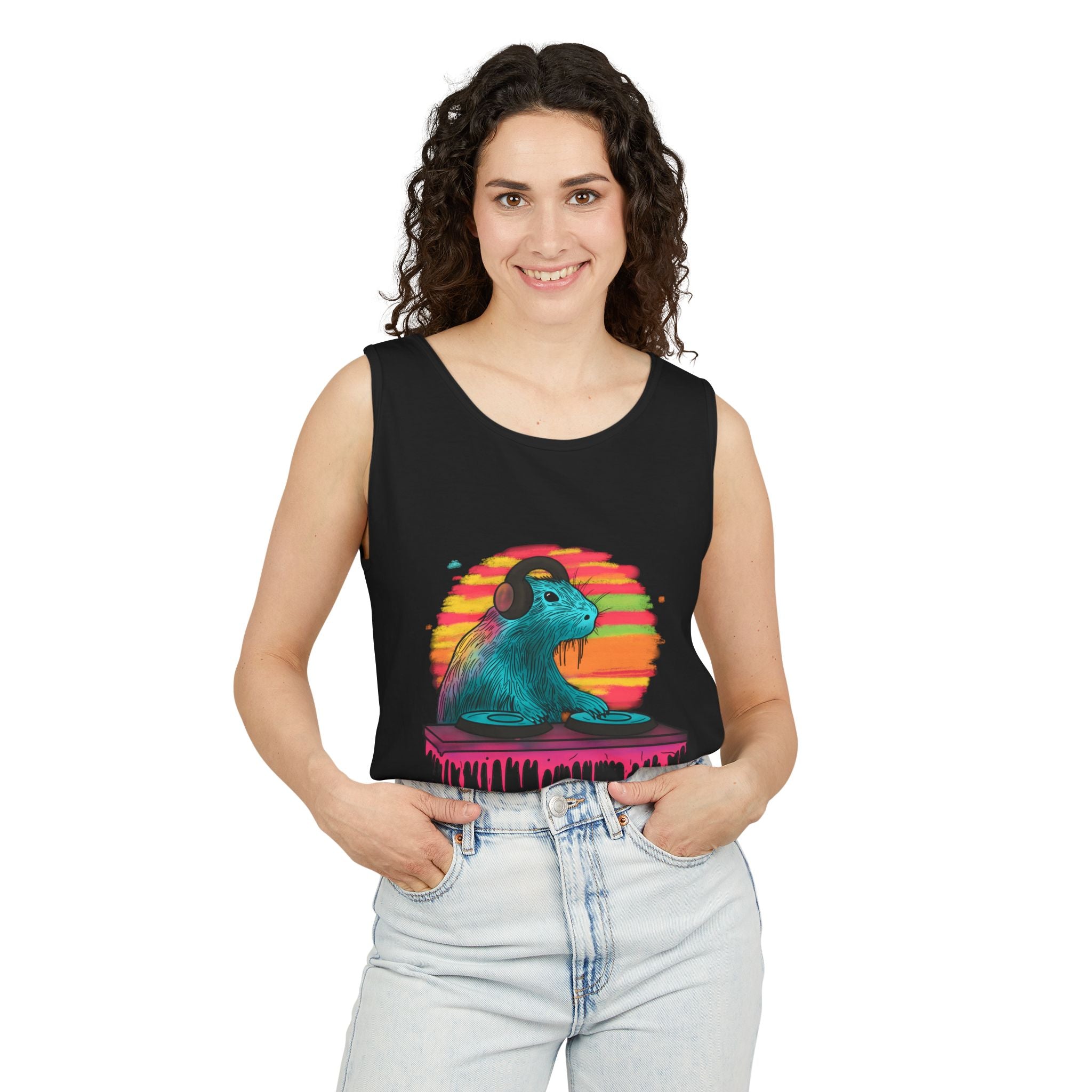 DJ Capybara Retro Music Tank Top