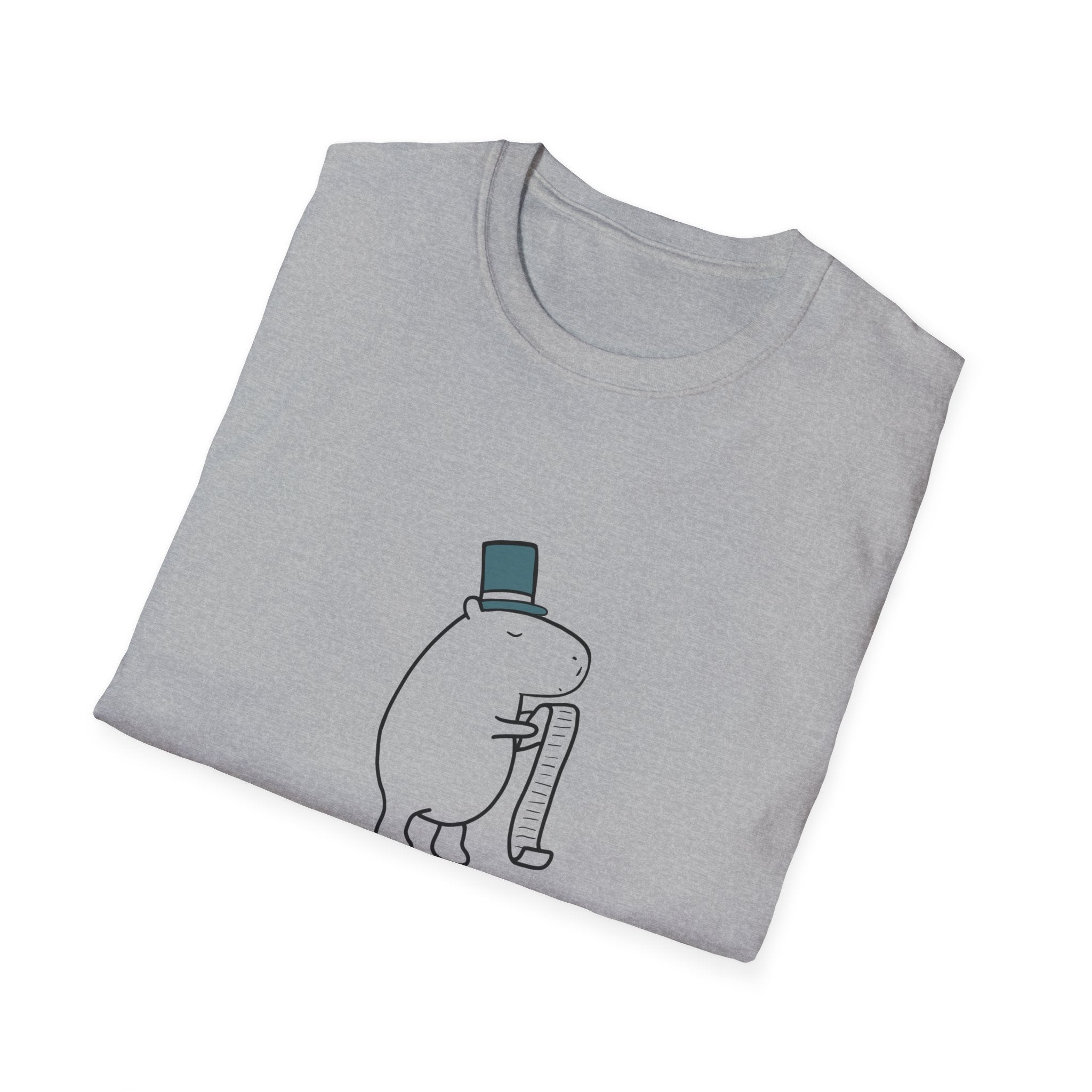 Funny Minimalist Tee - Capybara Causing Problems Politely