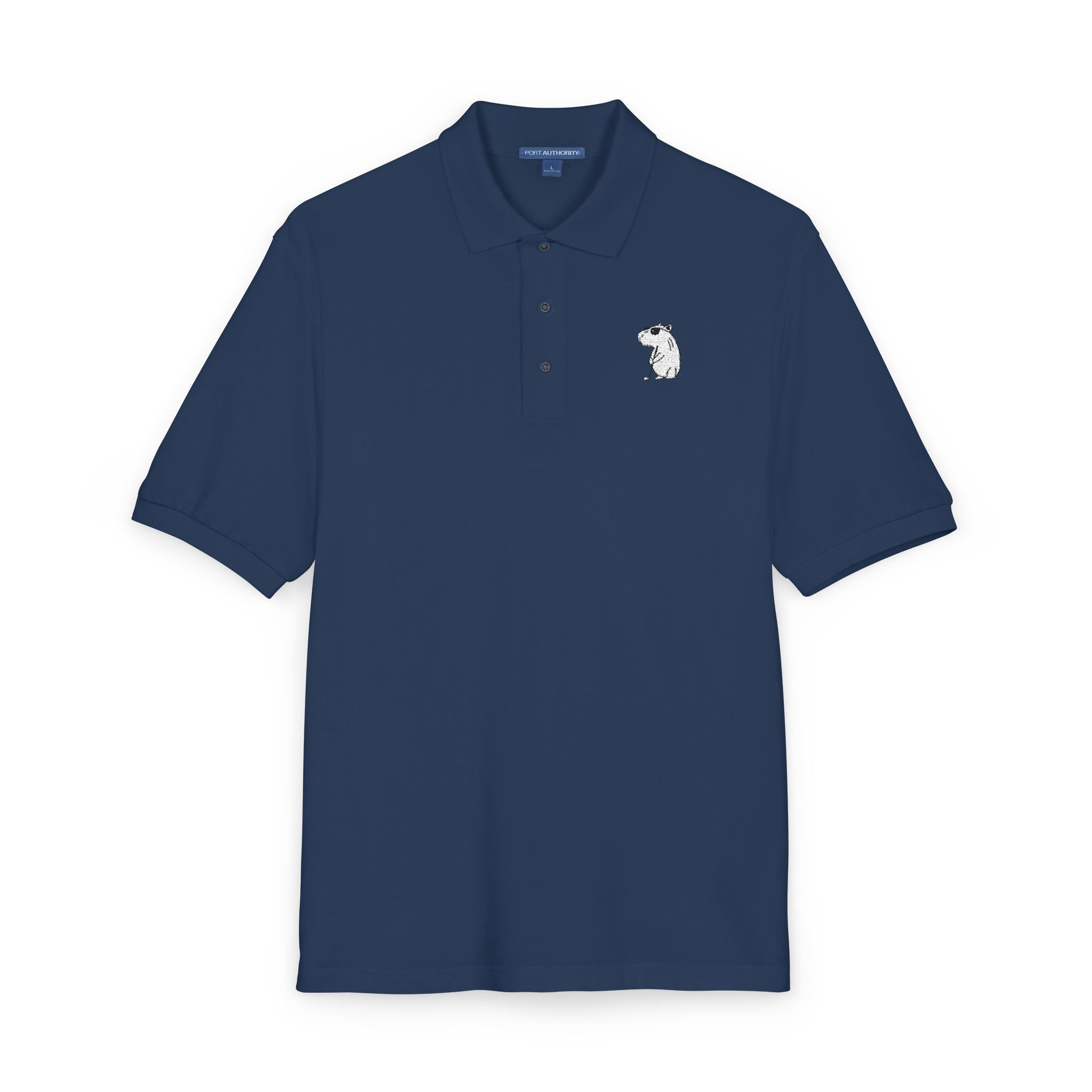 Capybara Chill Funny Embroidered Golf Polo