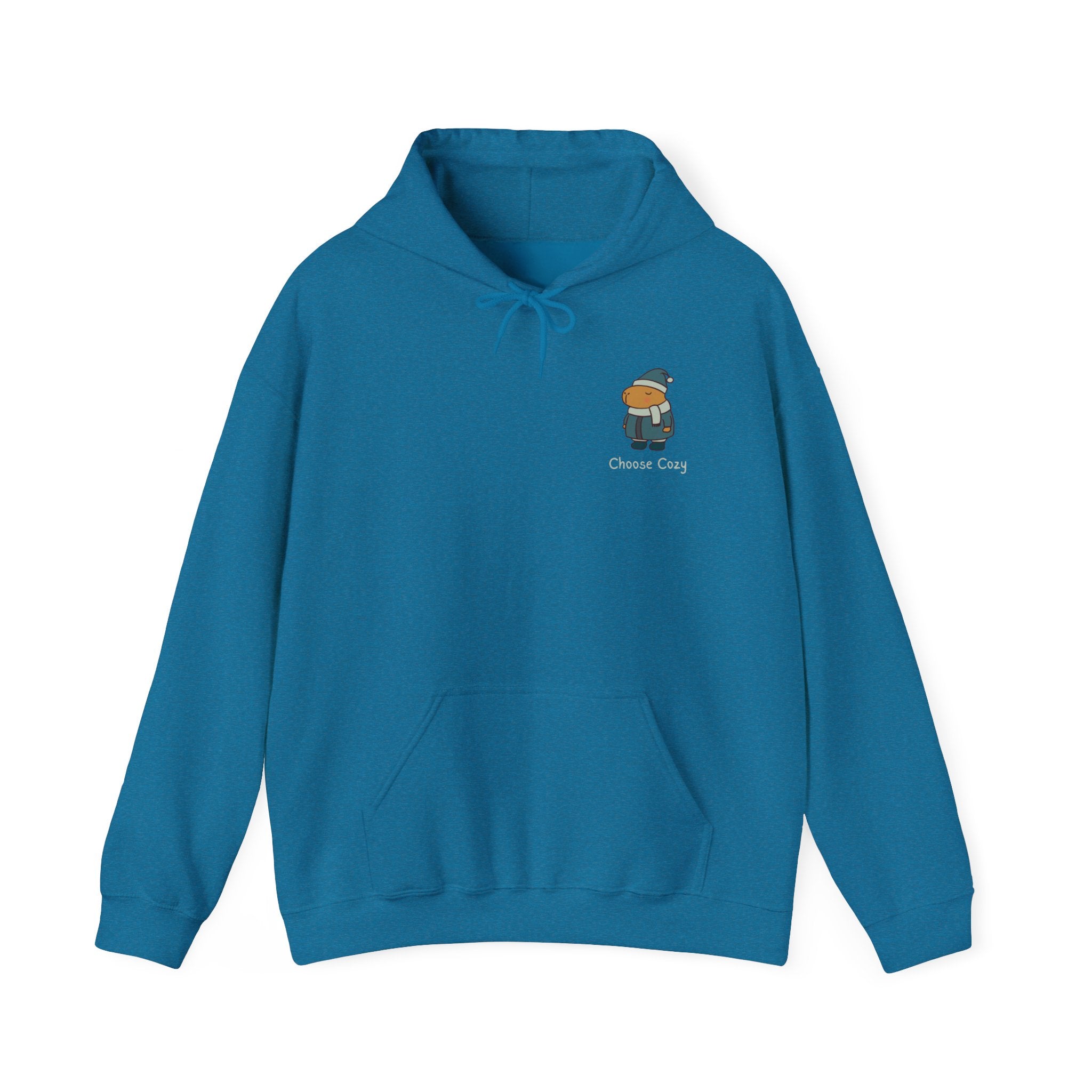 Choose Cozy Adult Capybara Hoodie – Minimal Winter Hoodie