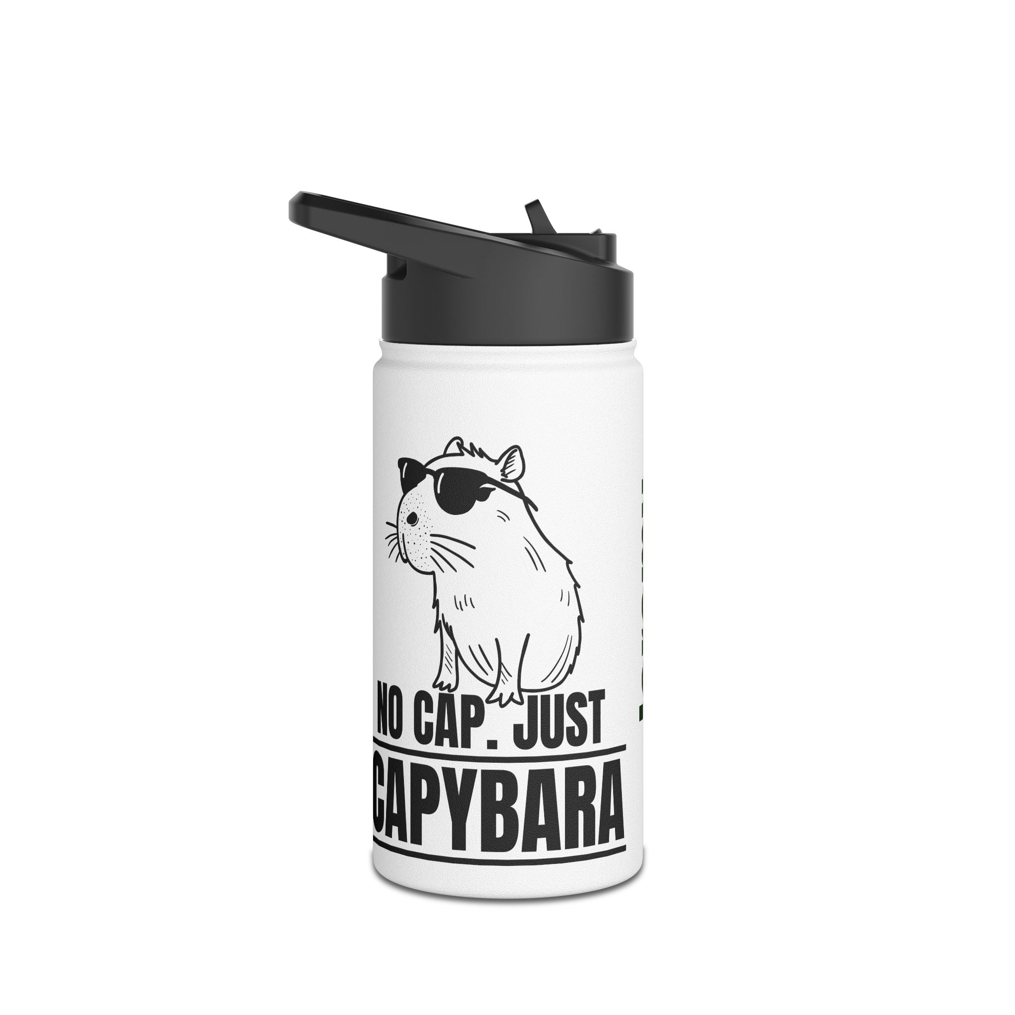 Personalized No Cap Just Capybara Water Bottle