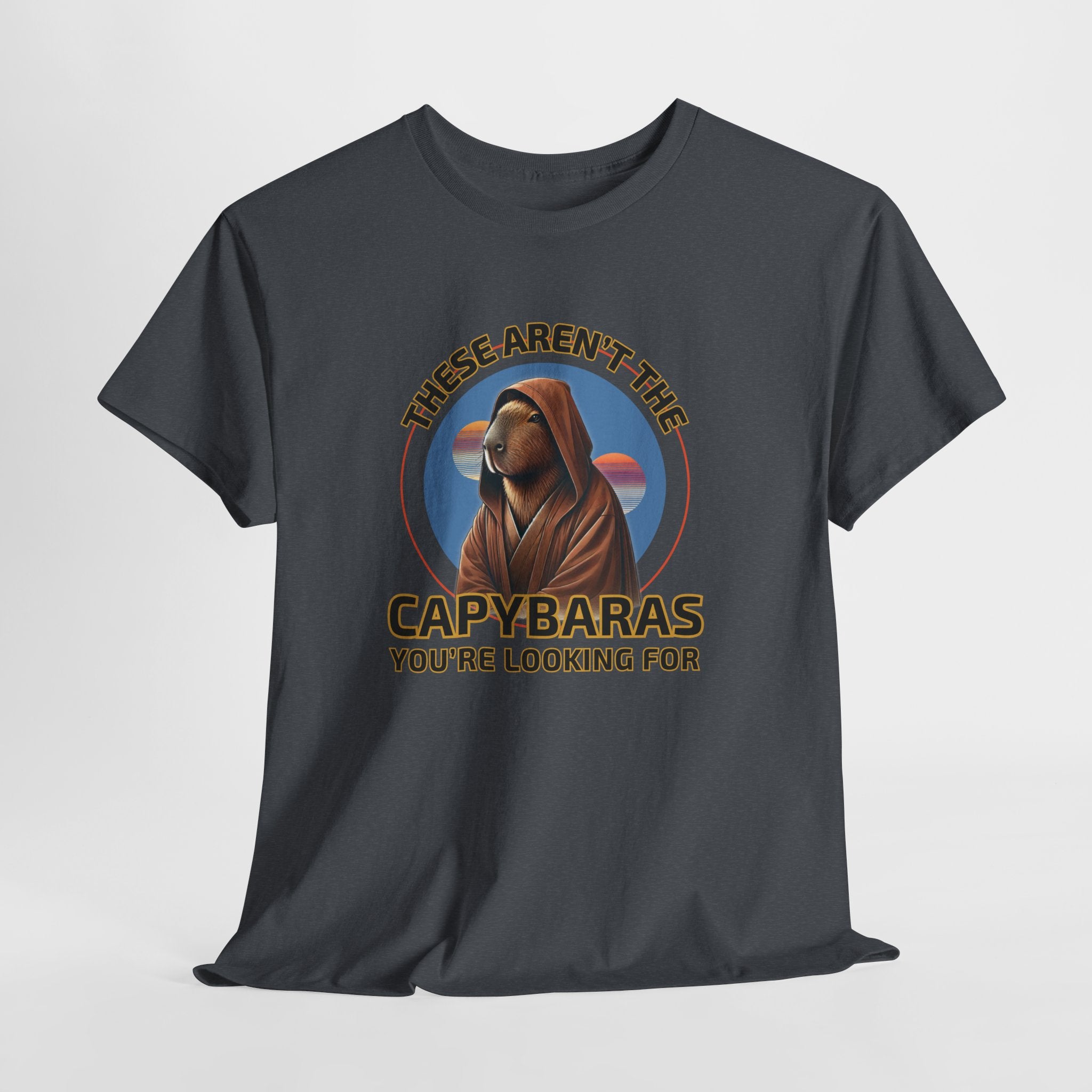 Star Paws Tatoooine Suns Shirt – These Aren’t the Capybaras You’re Looking For – Obi-Wan Capybara – Funny Nerd Gift - Unisex Adult Tee