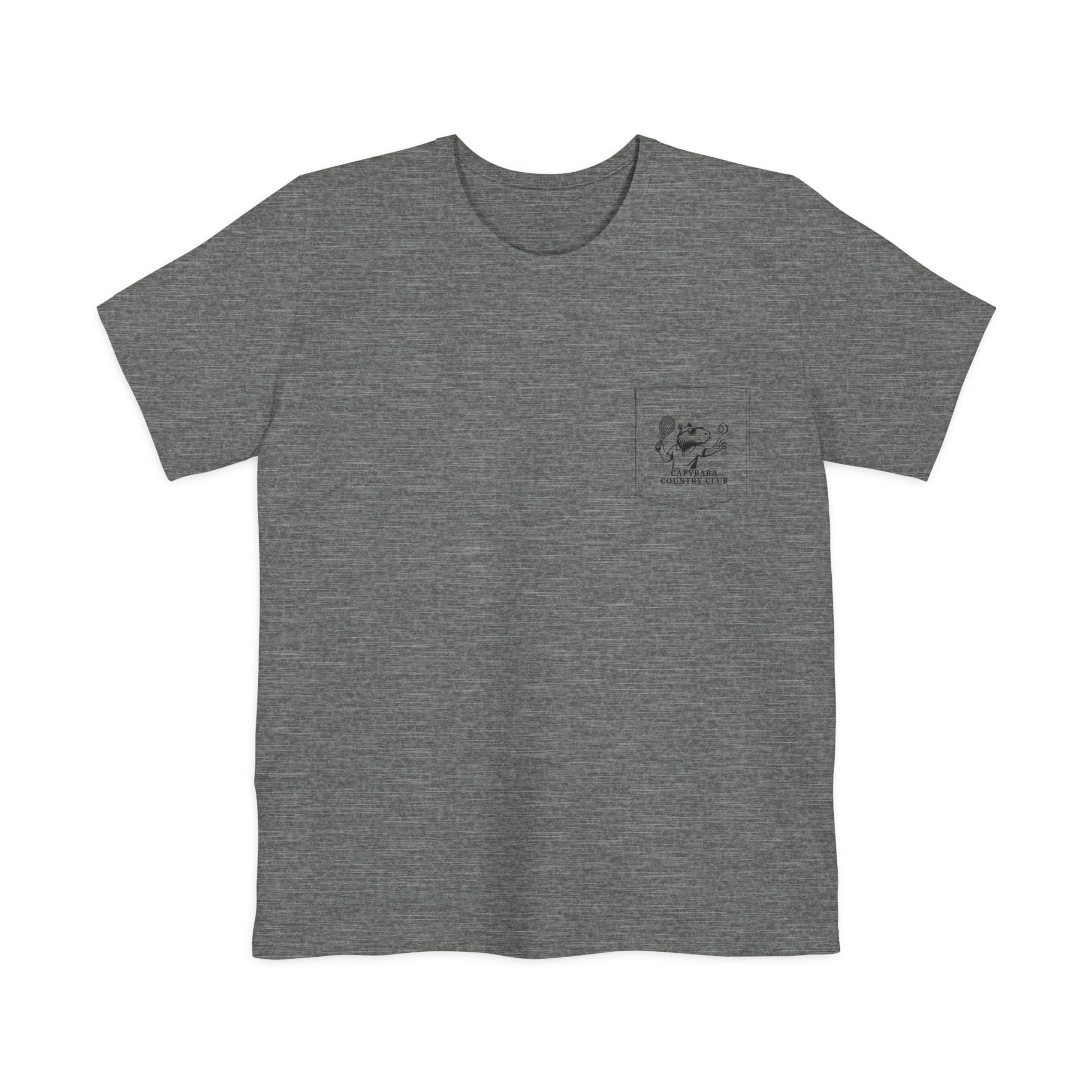 Capybara Tennis Pocket Tee – Funny Line Judge Shirt for Adults – Country Club Back Graphic – Capy Life Sports Collection