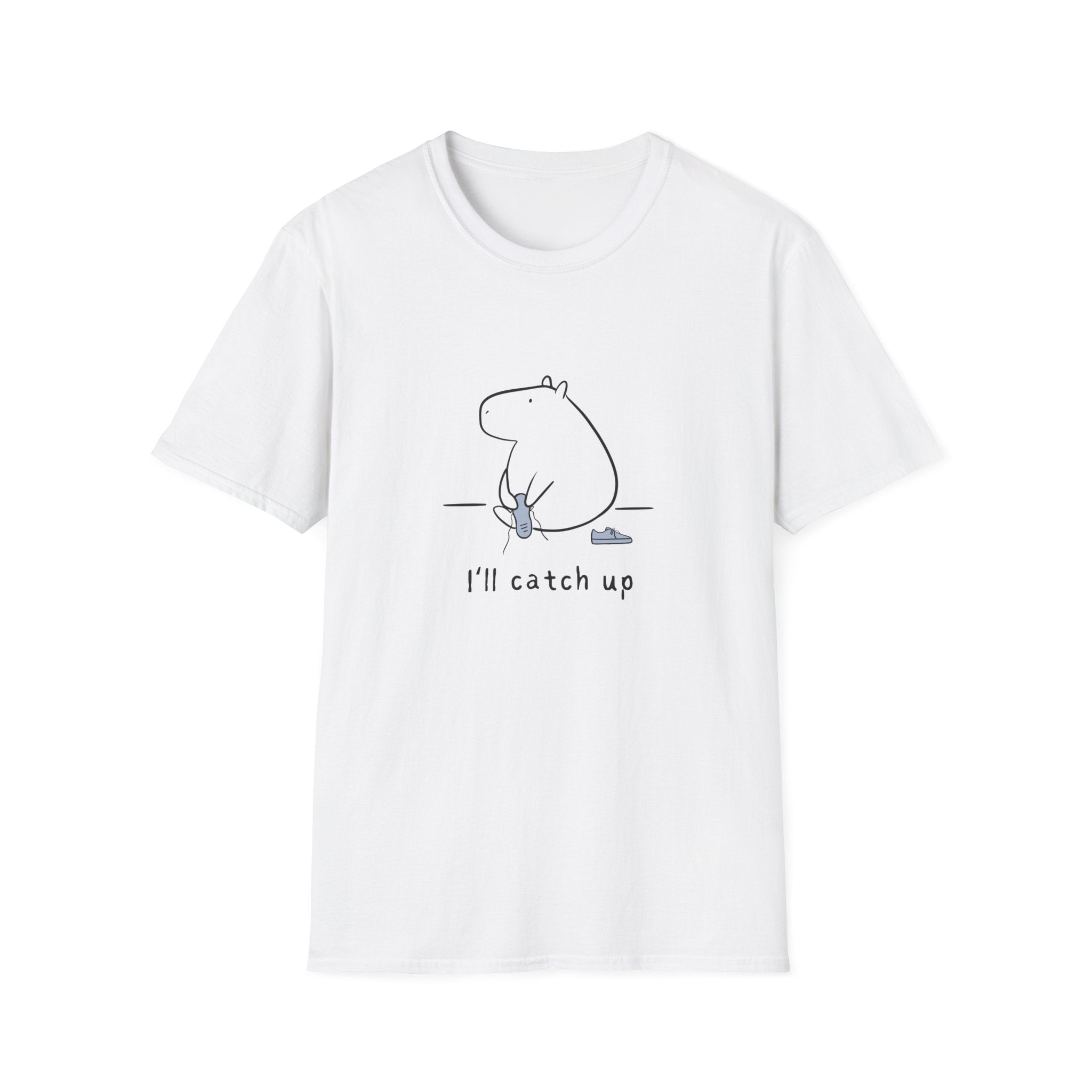 “I’ll Catch Up” Shirt – Funny Capybara Softstyle Tee