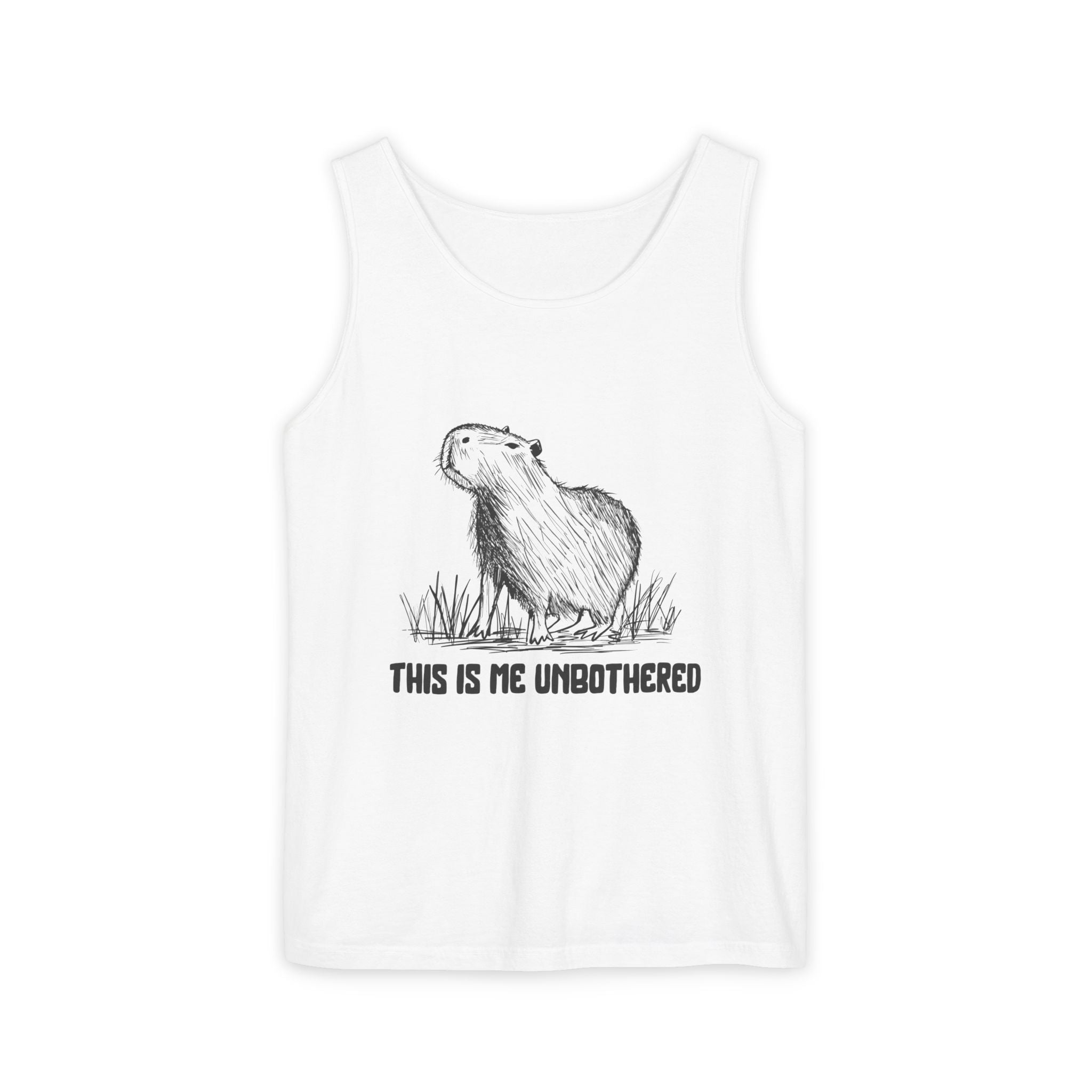 "This Is Me Unbothered" Funny Capybara Premium Comfort Colors Tank