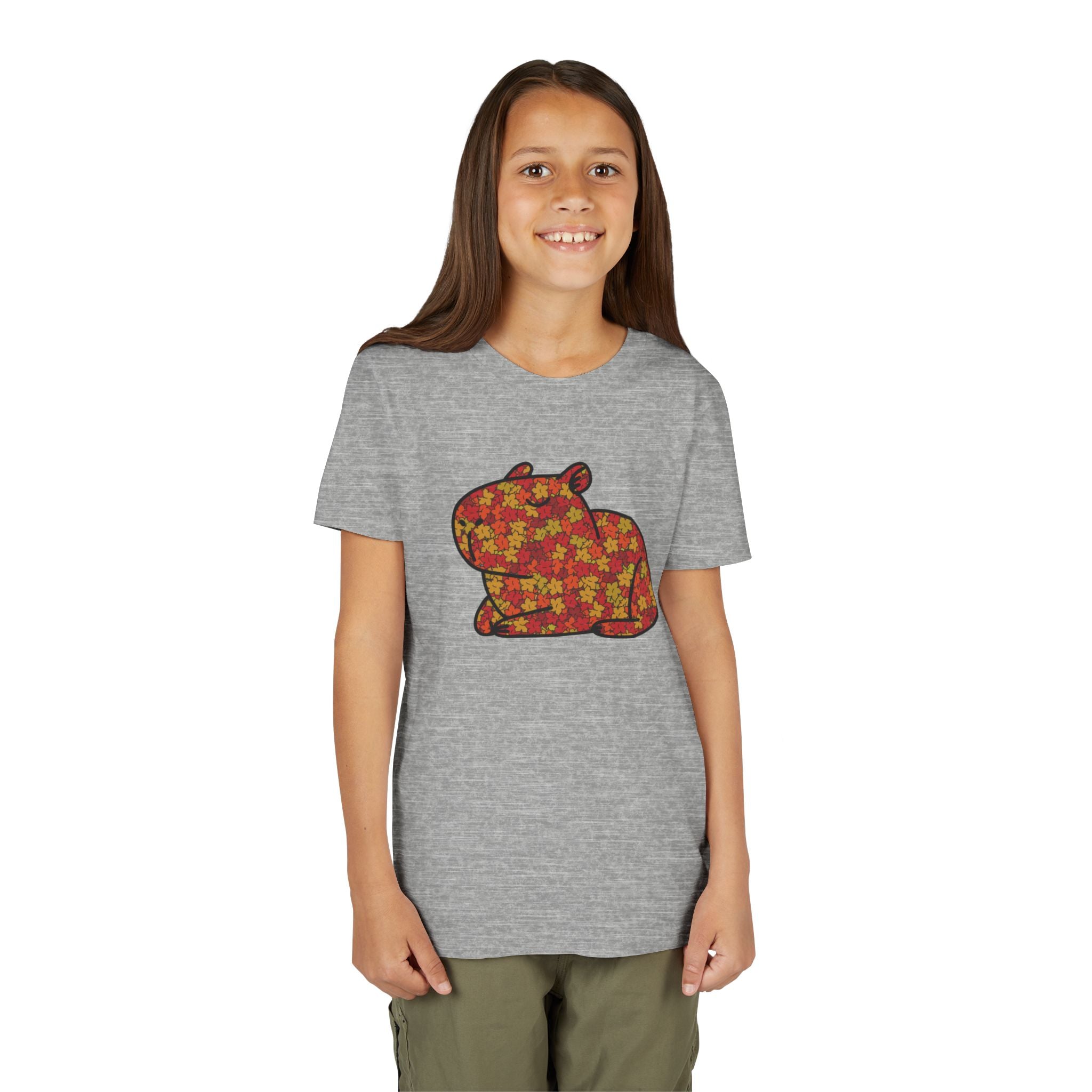 Fall Leaves Capybara Youth Tee