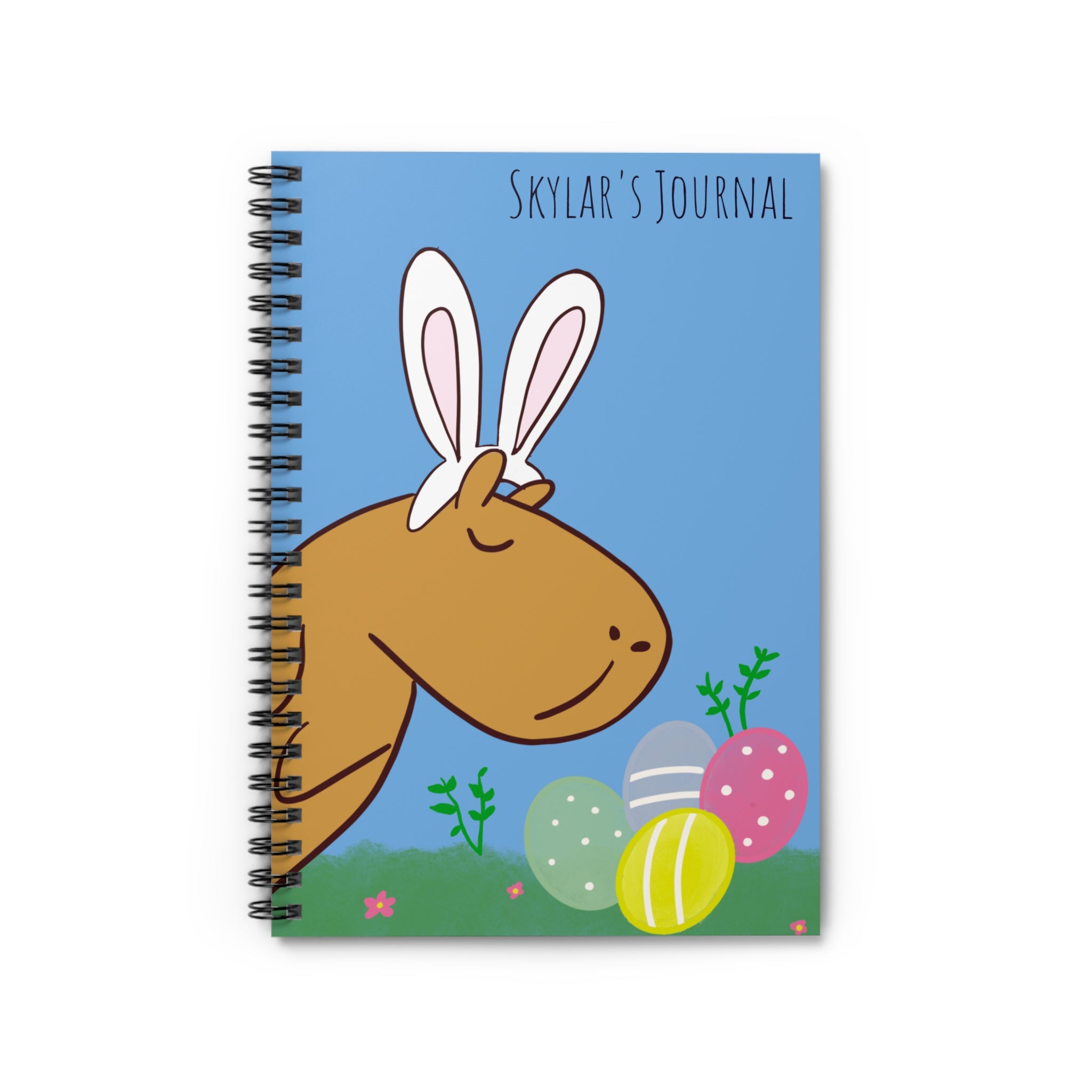 Personalized Easter Bunny Journal for Kids – Cute Spring Notebook, Easter Basket Gift, Custom Name Journal