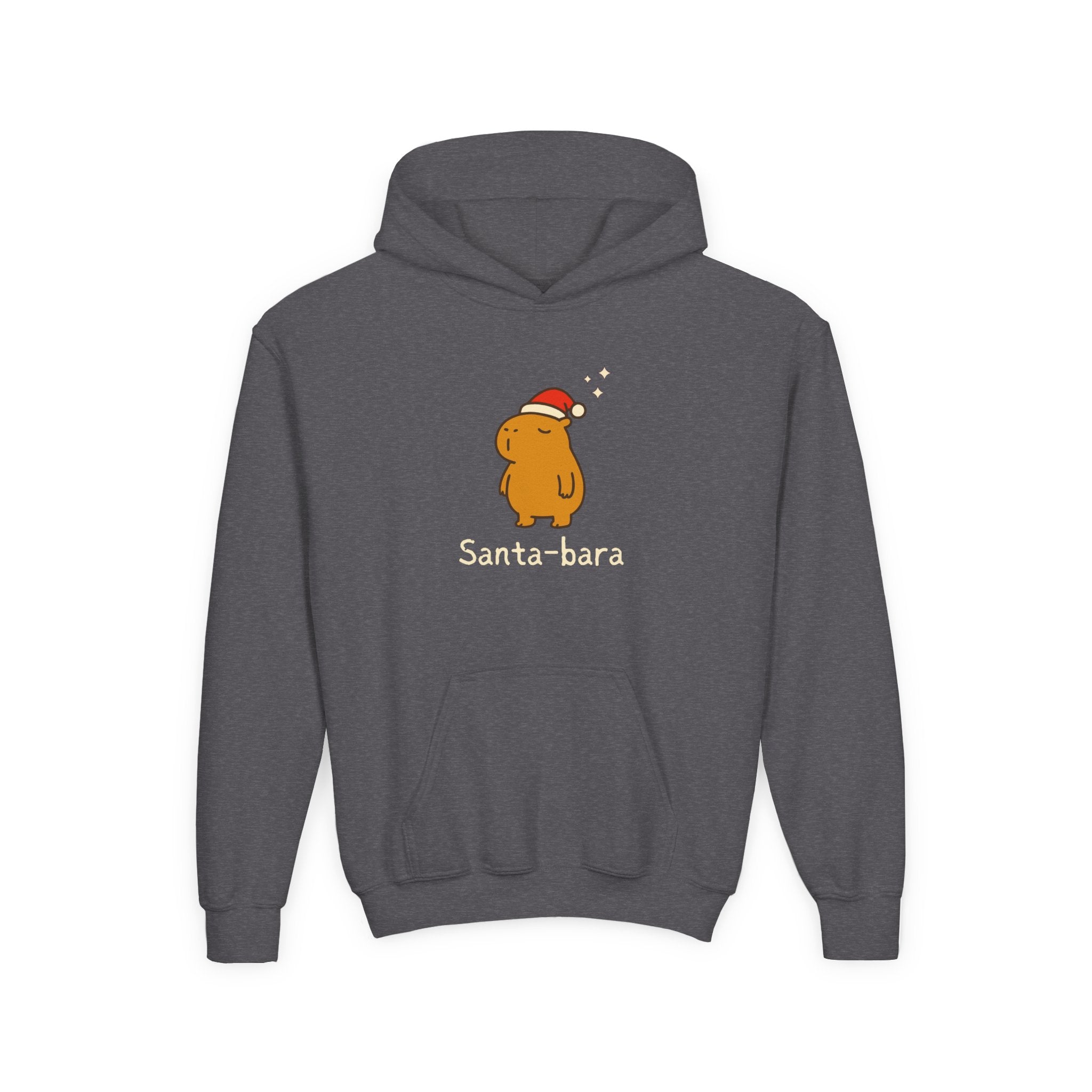 Santa-bara Kids Hoodie — Cute Christmas Capybara Hoodie for Children | Cozy Holiday Sweatshirt