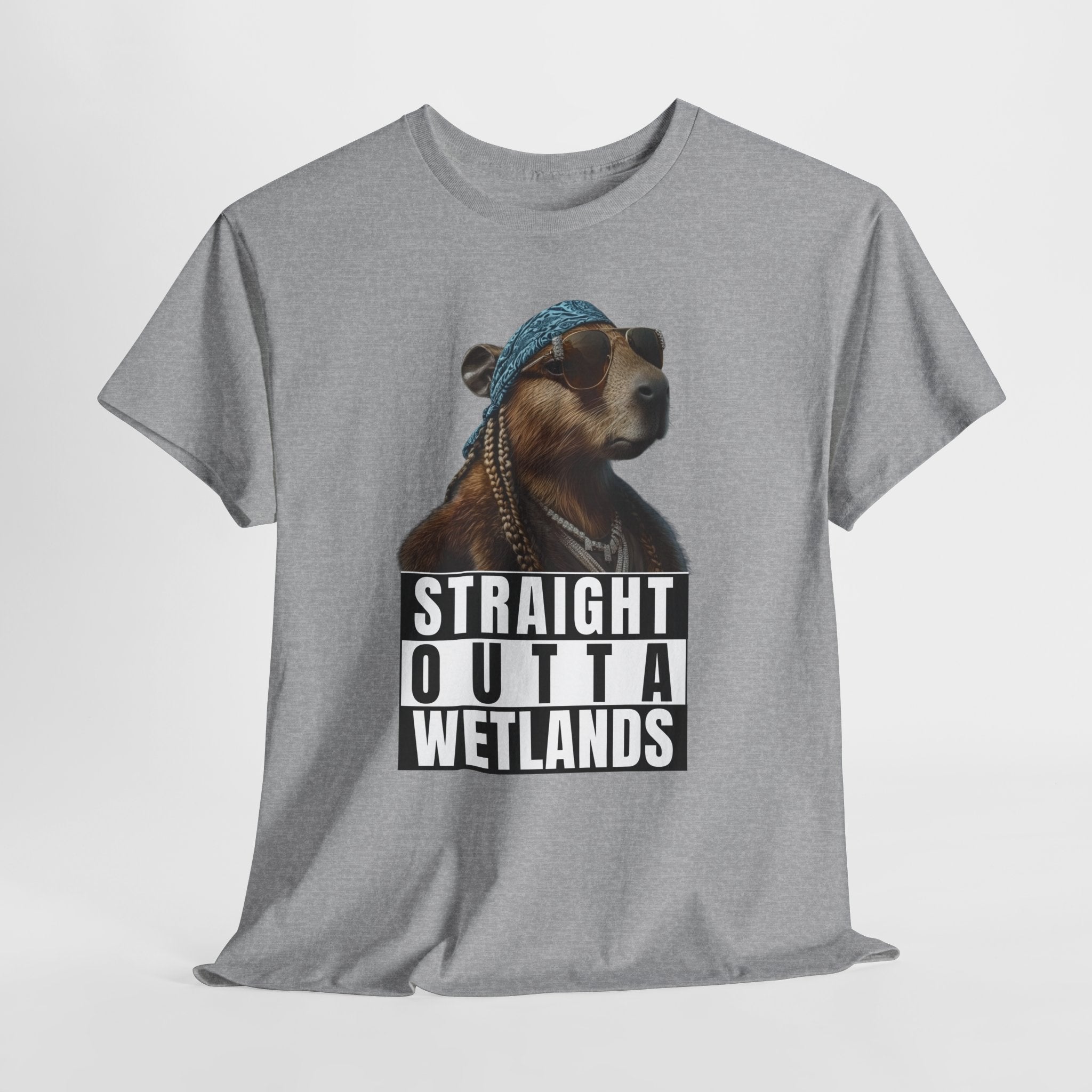 Straight Outta Wetlands, Capybara Unisex Adult Tee