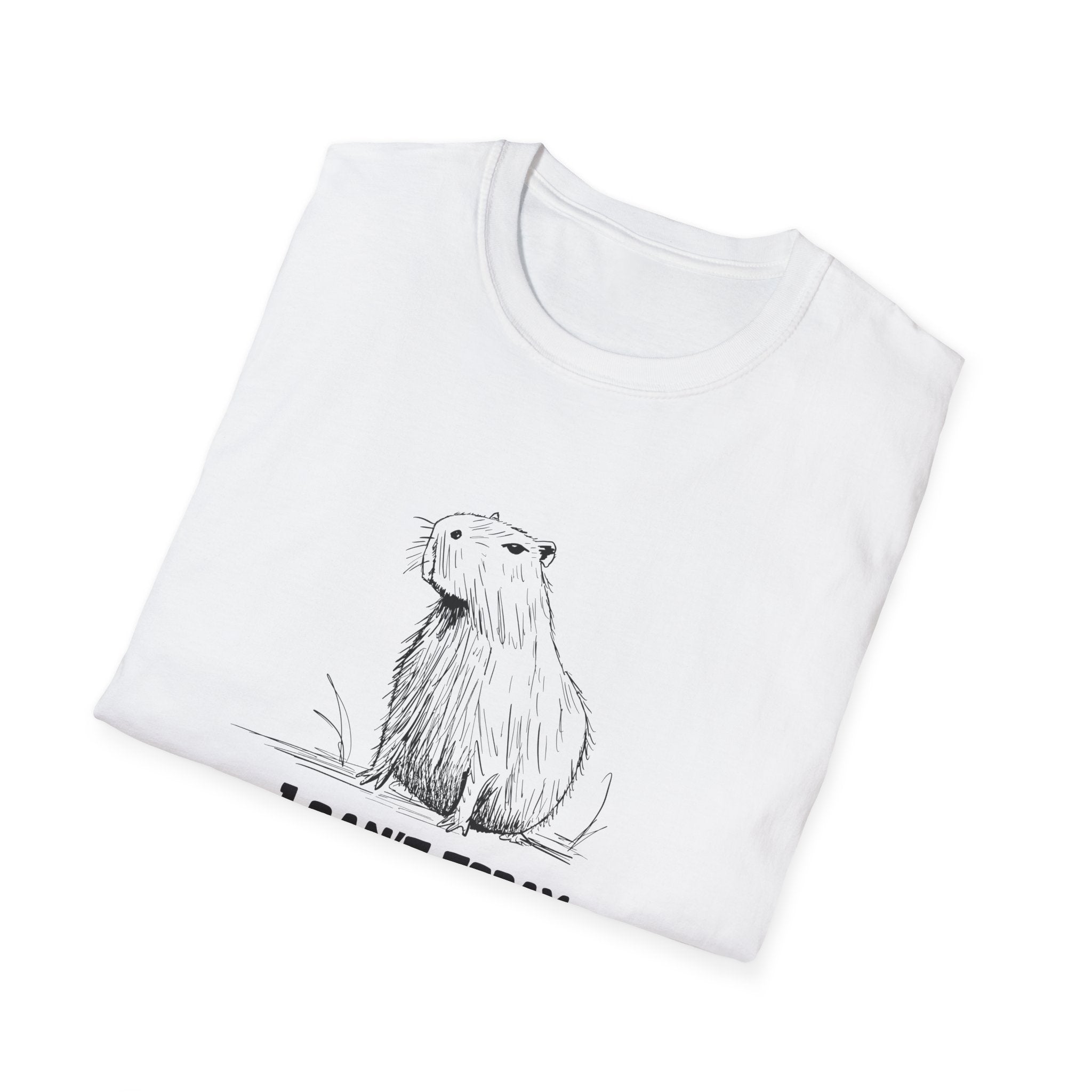 Funny Adult Tee - "I Can't Today" Capybara Softstyle Tee