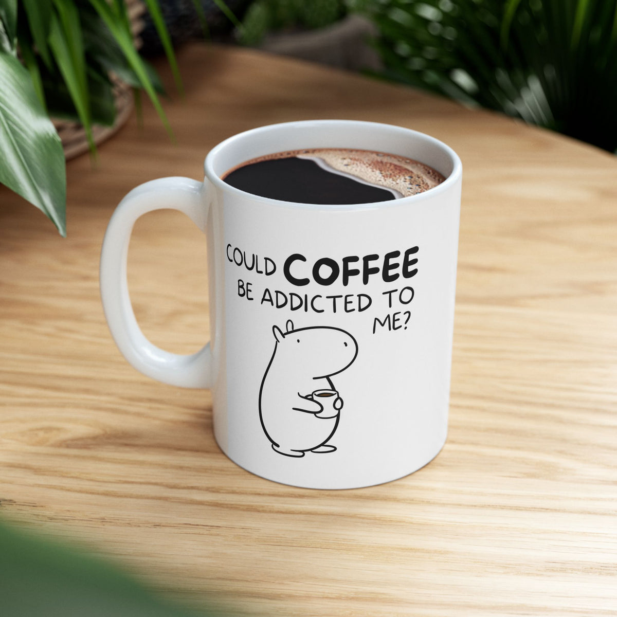 Could Coffee Be Addicted to Me? | Funny Capybara Coffee Mug