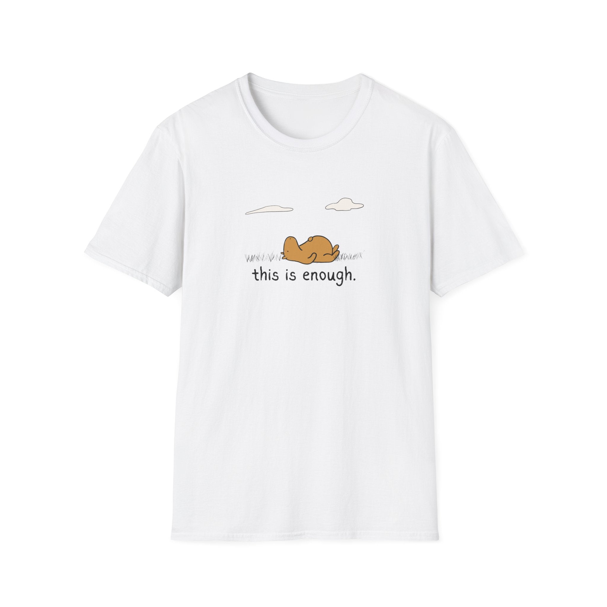 “This Is Enough” Capybara Touch Grass Softstyle Tee