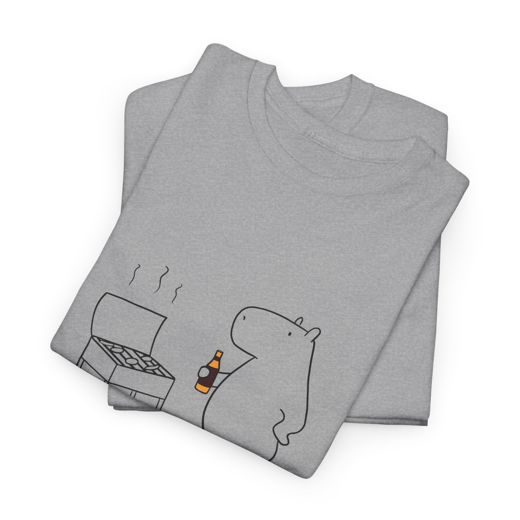 Multitasking BBQ – Funny Capybara Grilling Heavy Tee