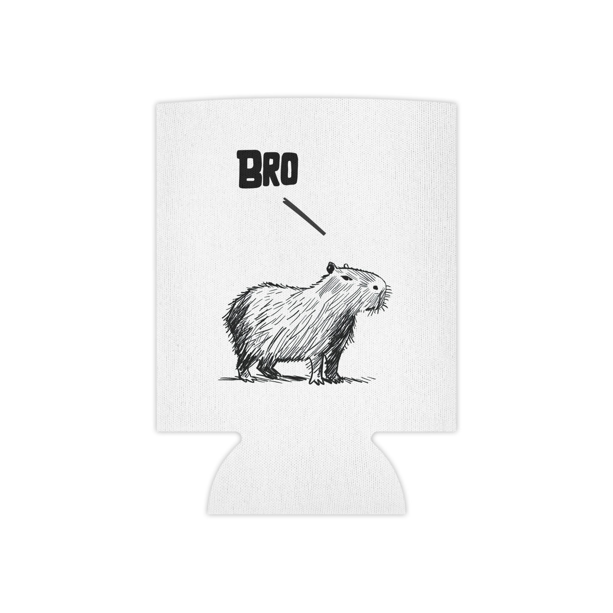 Funny Capybara Koozie “Bro” – Can Cooler for Beer, Soda & Funny Gift