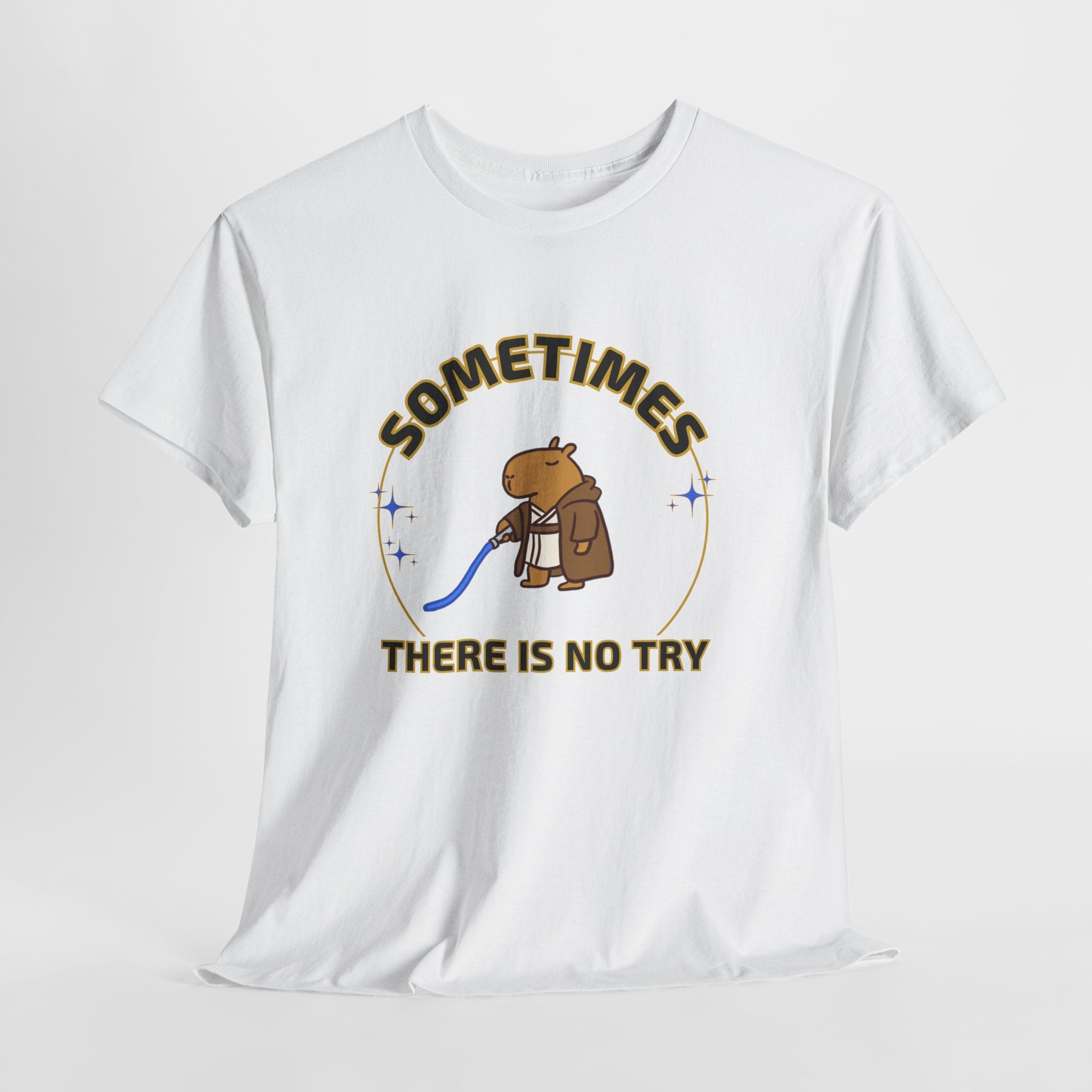 Funny Capybara Jedi Shirt – Nerdy Parody Graphic Tee – Cute Geek Gift for Star Wars Fans – Unisex Capybara T Shirt