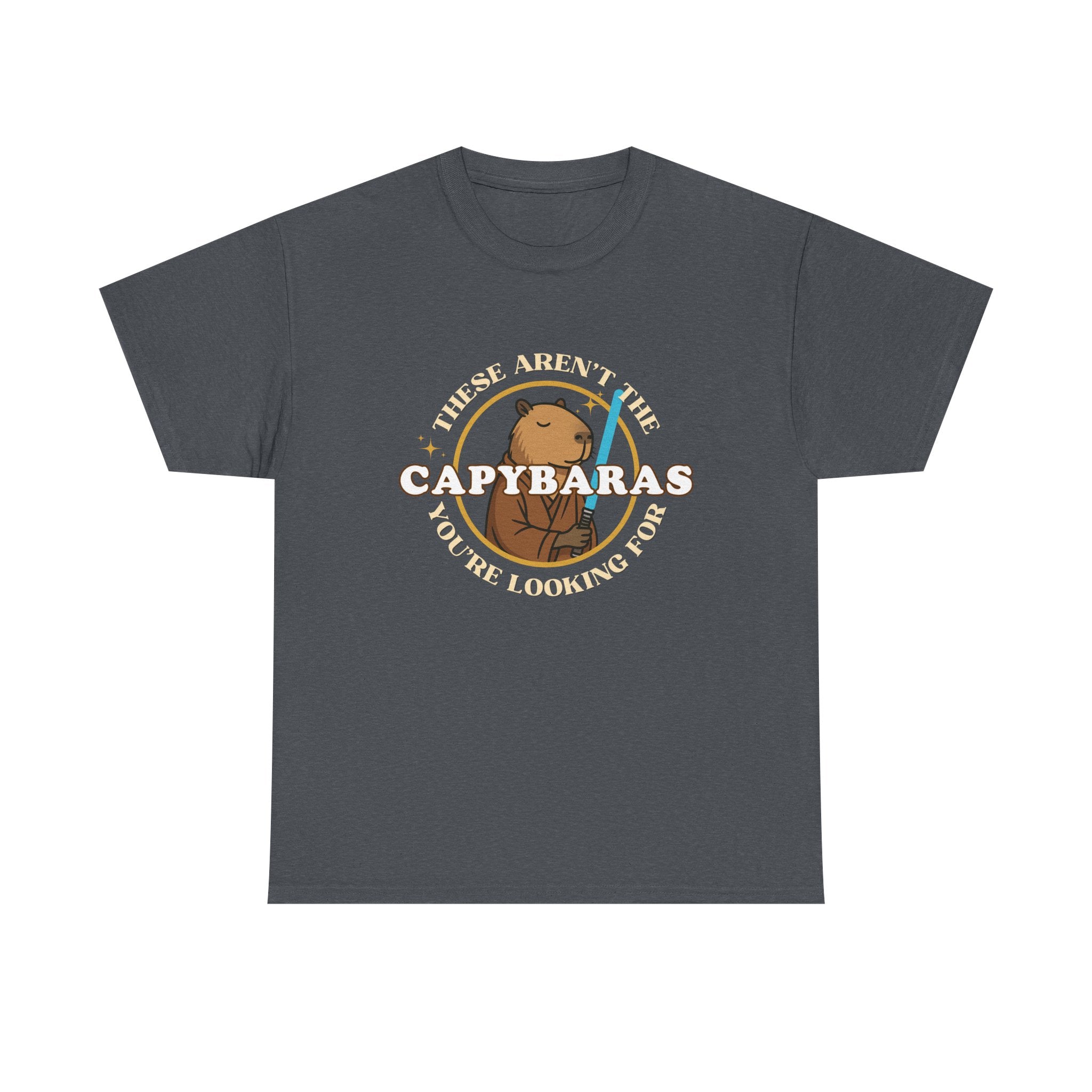 Star Wars Parody Shirt – These Aren’t the Capybaras You’re Looking For – Obi-Wan Capybara – Funny Nerd Gift - Unisex Adult Tee