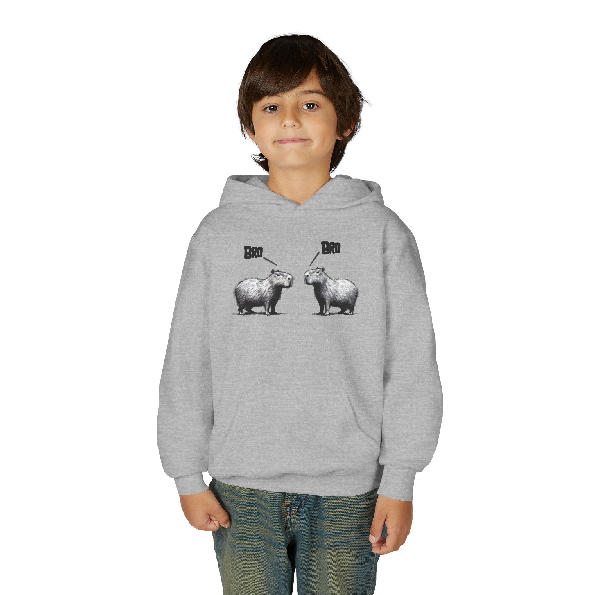 Bro Bro Kids Hoodie | Funny Heavy Blend Chill Hoodie for Kids
