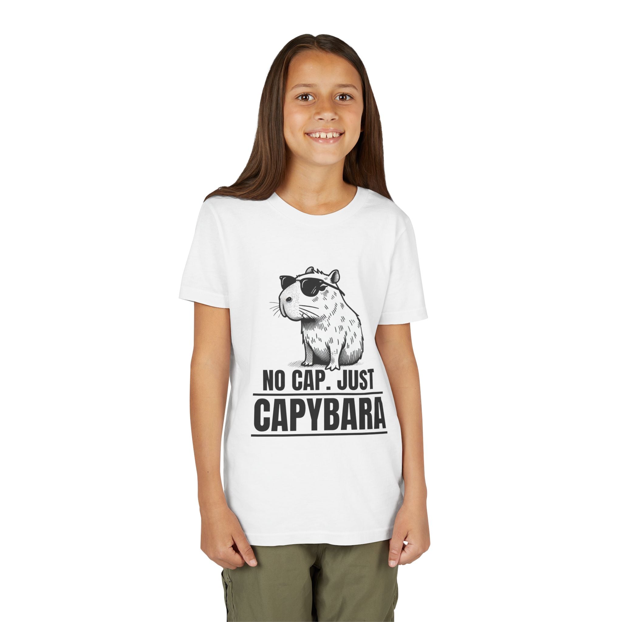 No Cap. Just Capybara - Unisex Youth Tee