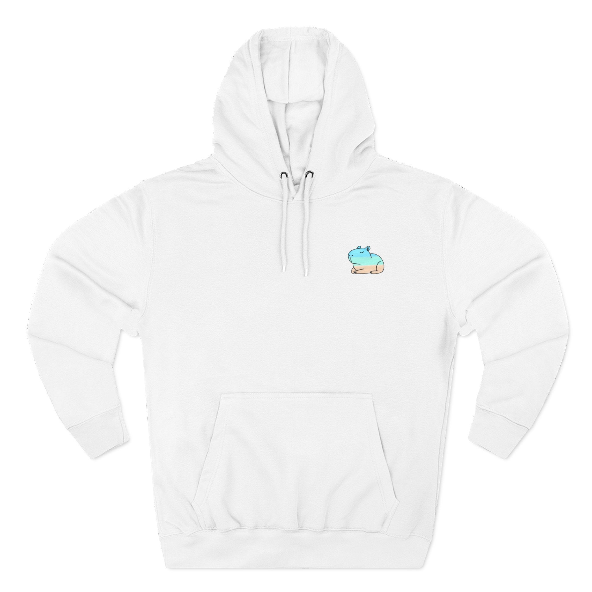 Capy Life Coastal Capybara Hoodie – Minimalist Beach Graphic Pullover