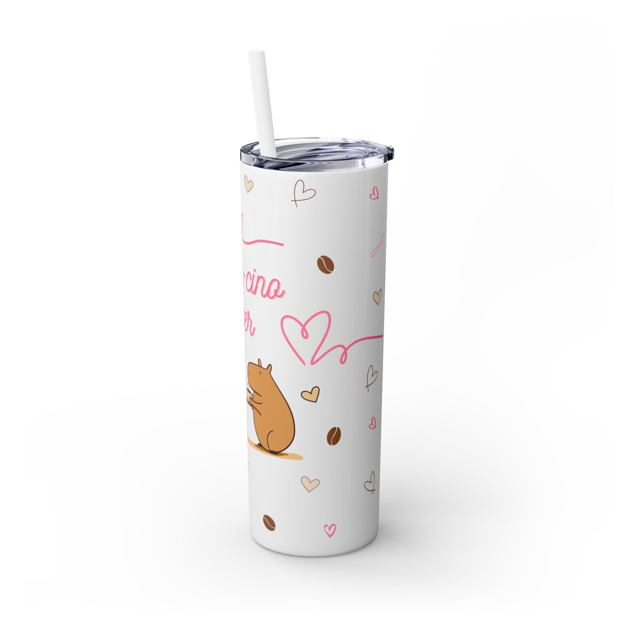 Capycino Lover Travel Mug β Capybara Coffee Skinny Tumbler