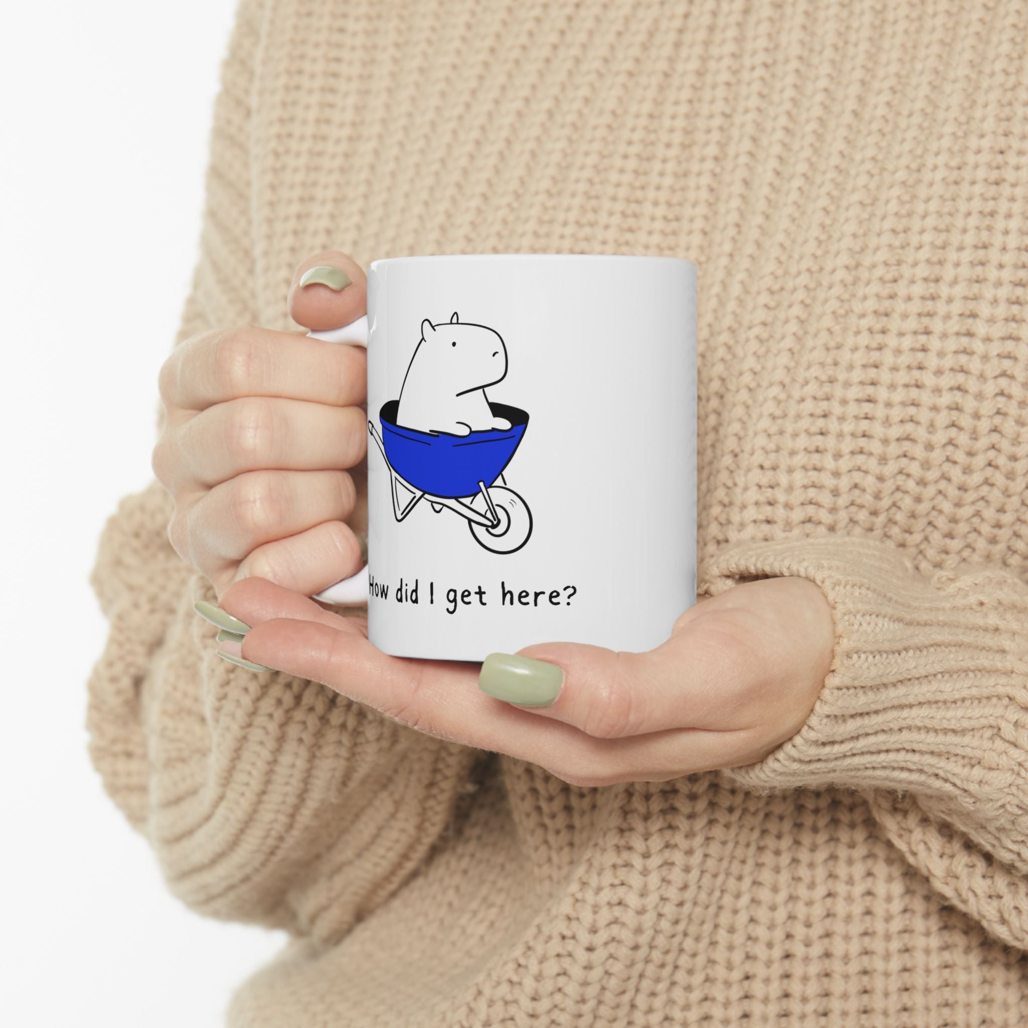 How Did I Get Here? Funny Capybara Coffee Mug