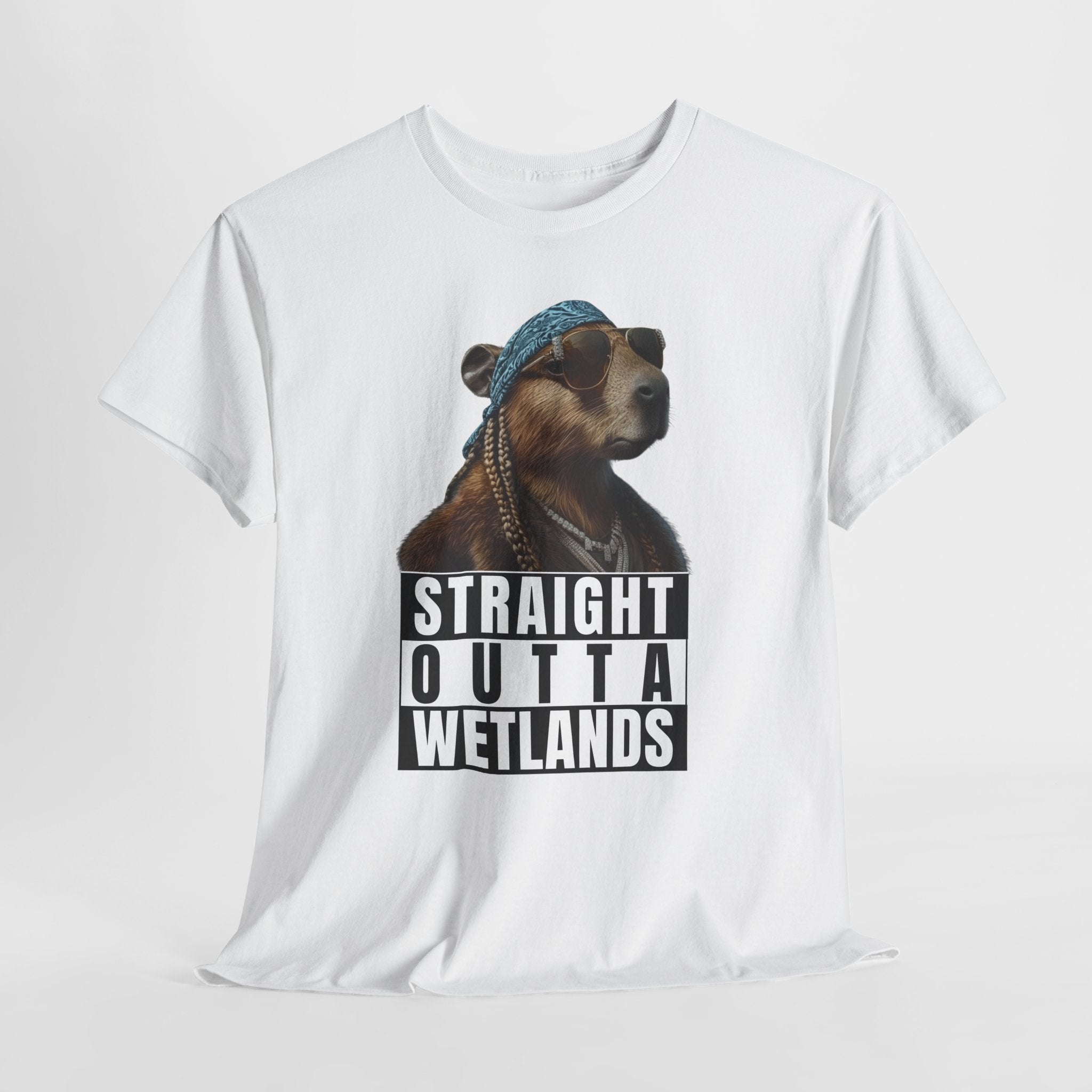 Straight Outta Wetlands, Capybara Unisex Adult Tee