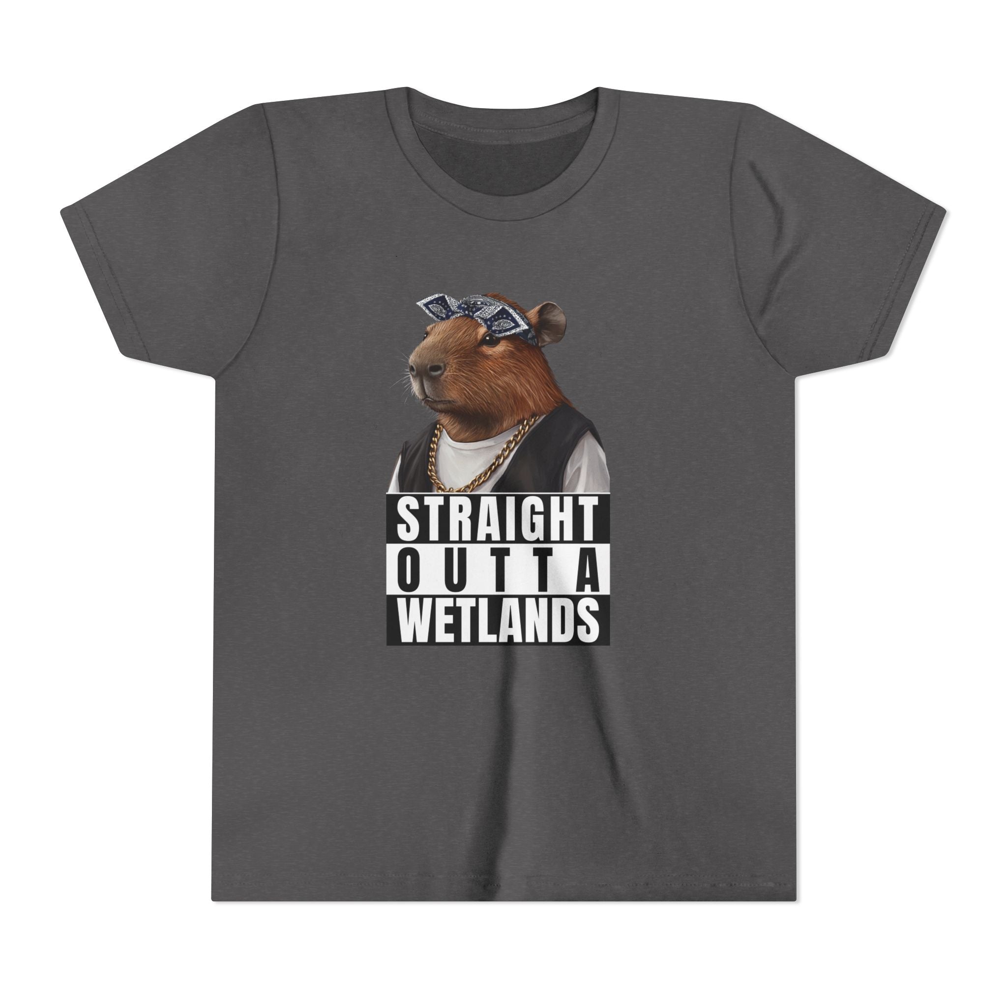 Straight Outta Wetlands II, Capybara Unisex Youth Tee