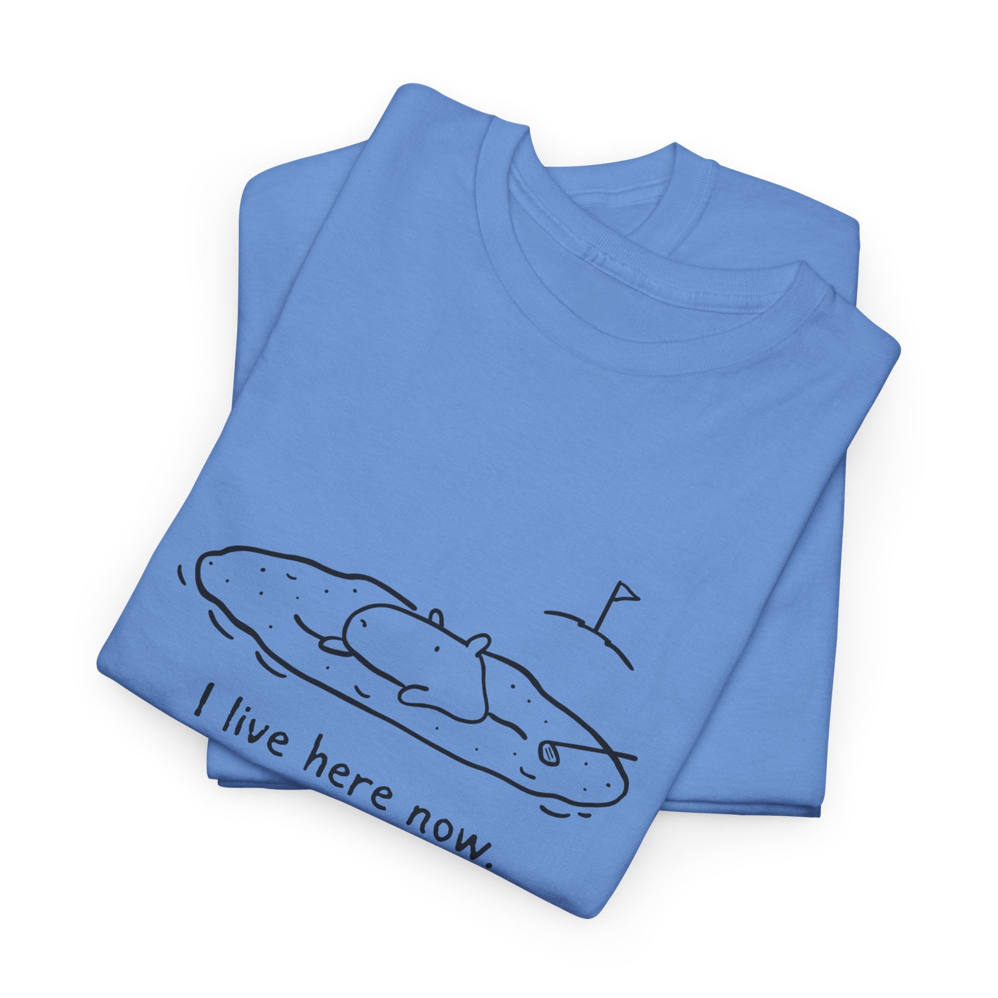 “I Live Here Now” - Funny Golf Capybara Sand Bunker Heavy Tee
