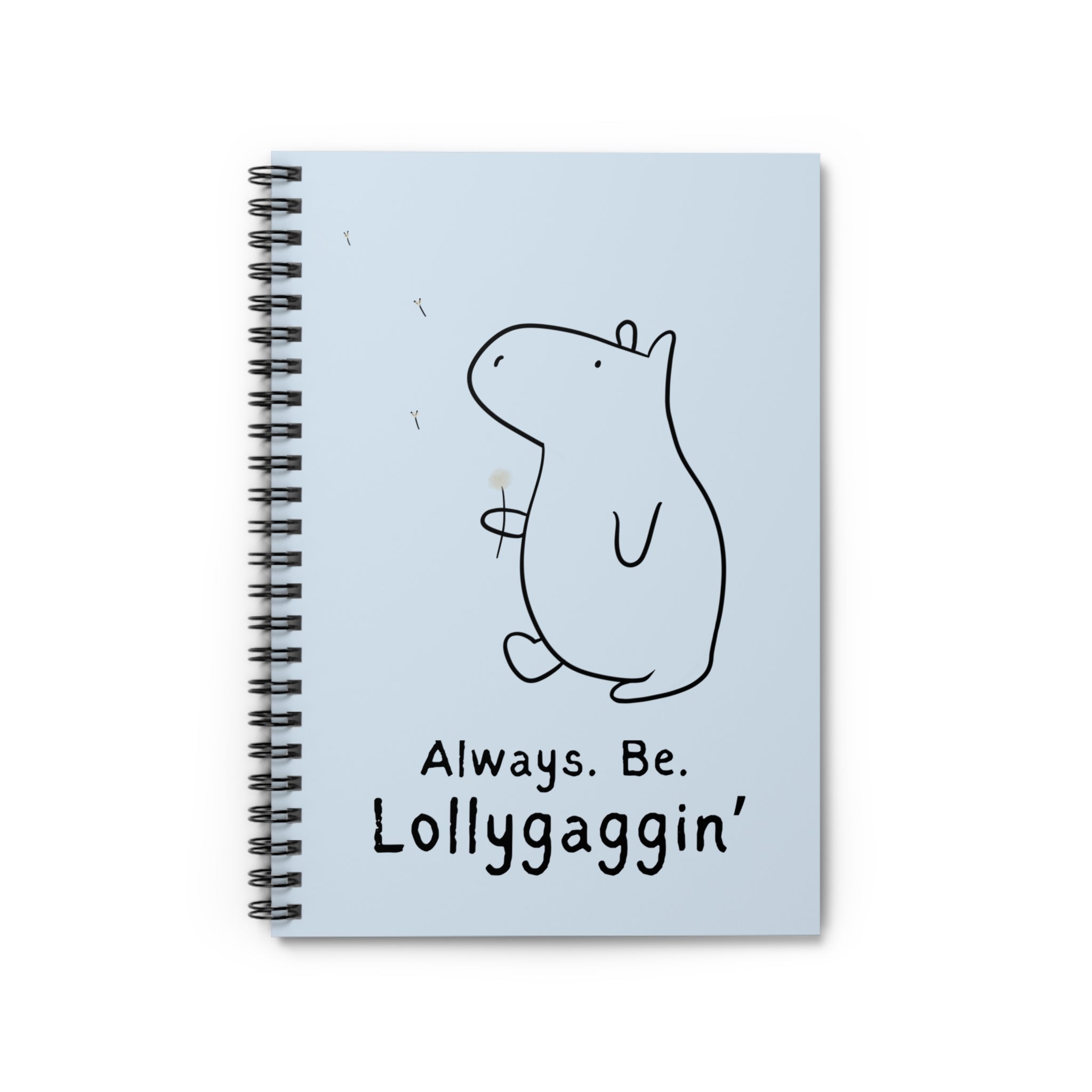 Minimalist Capybara Notebook – “Always Be Lollygaggin’” Journal